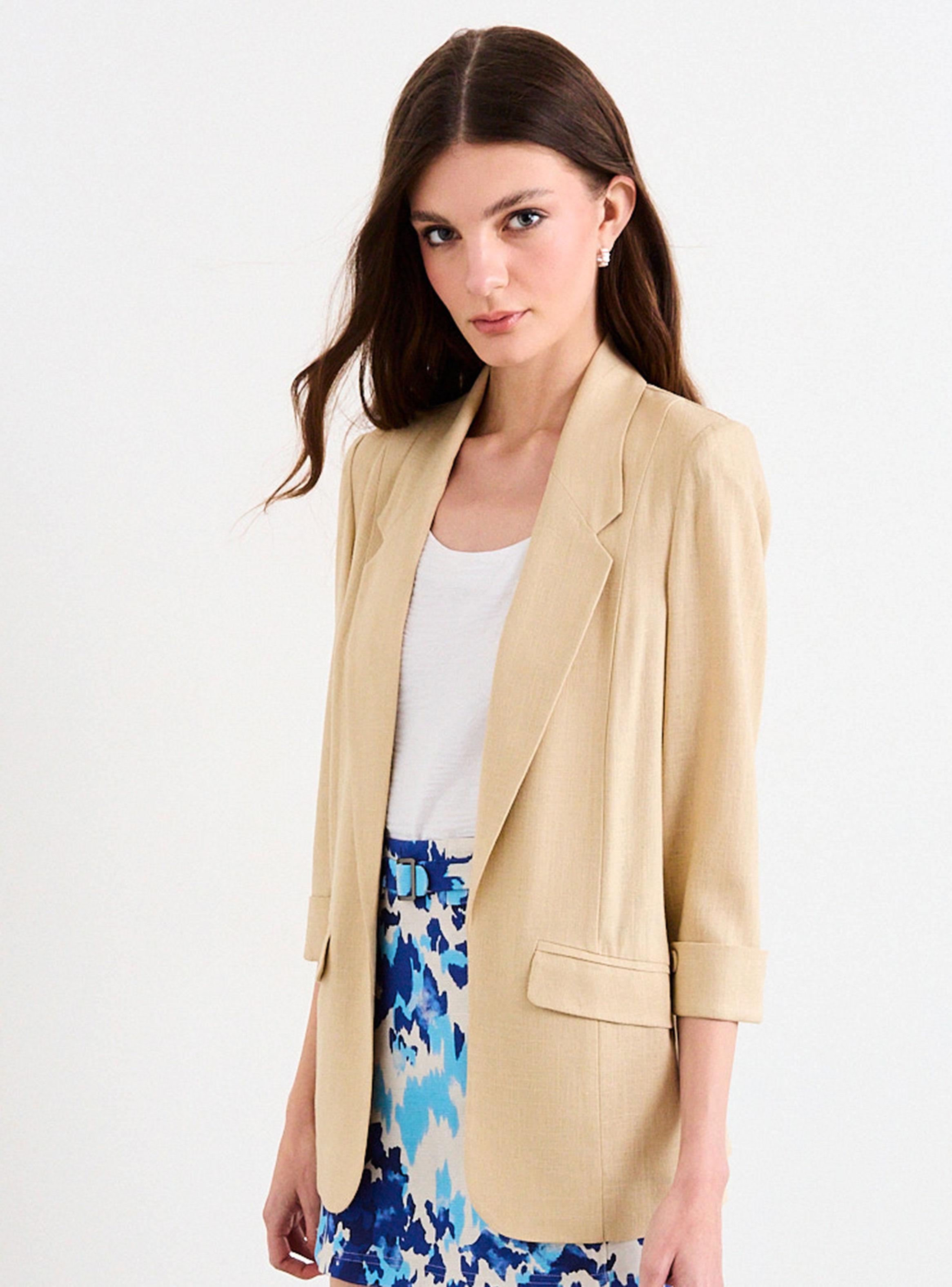 Blazer Liso Sastre de Corte Largo Regular-2