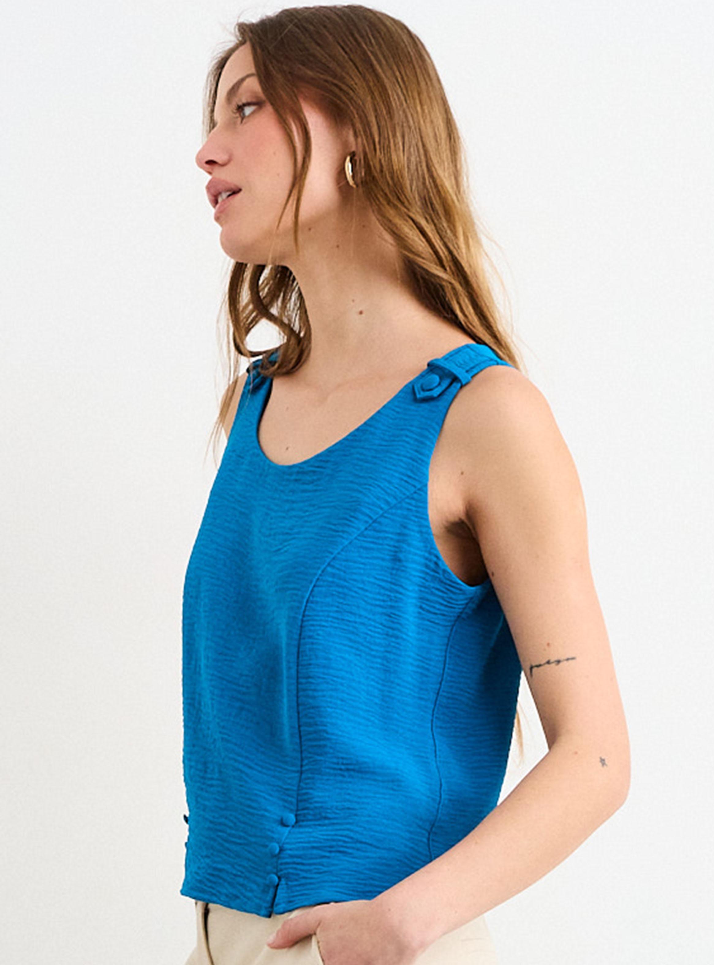 Blusa Lisa Detalle en Hombros Regular Poliéster-2