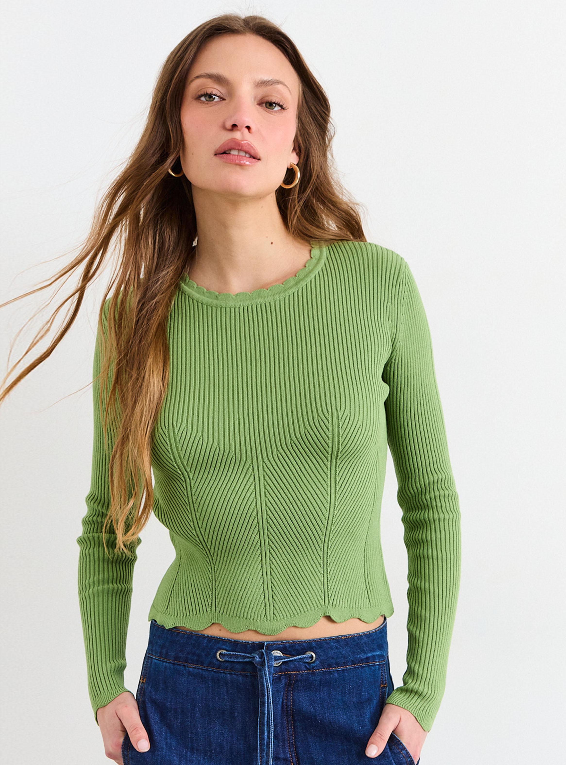 Sweater Liso Borde Regular-0