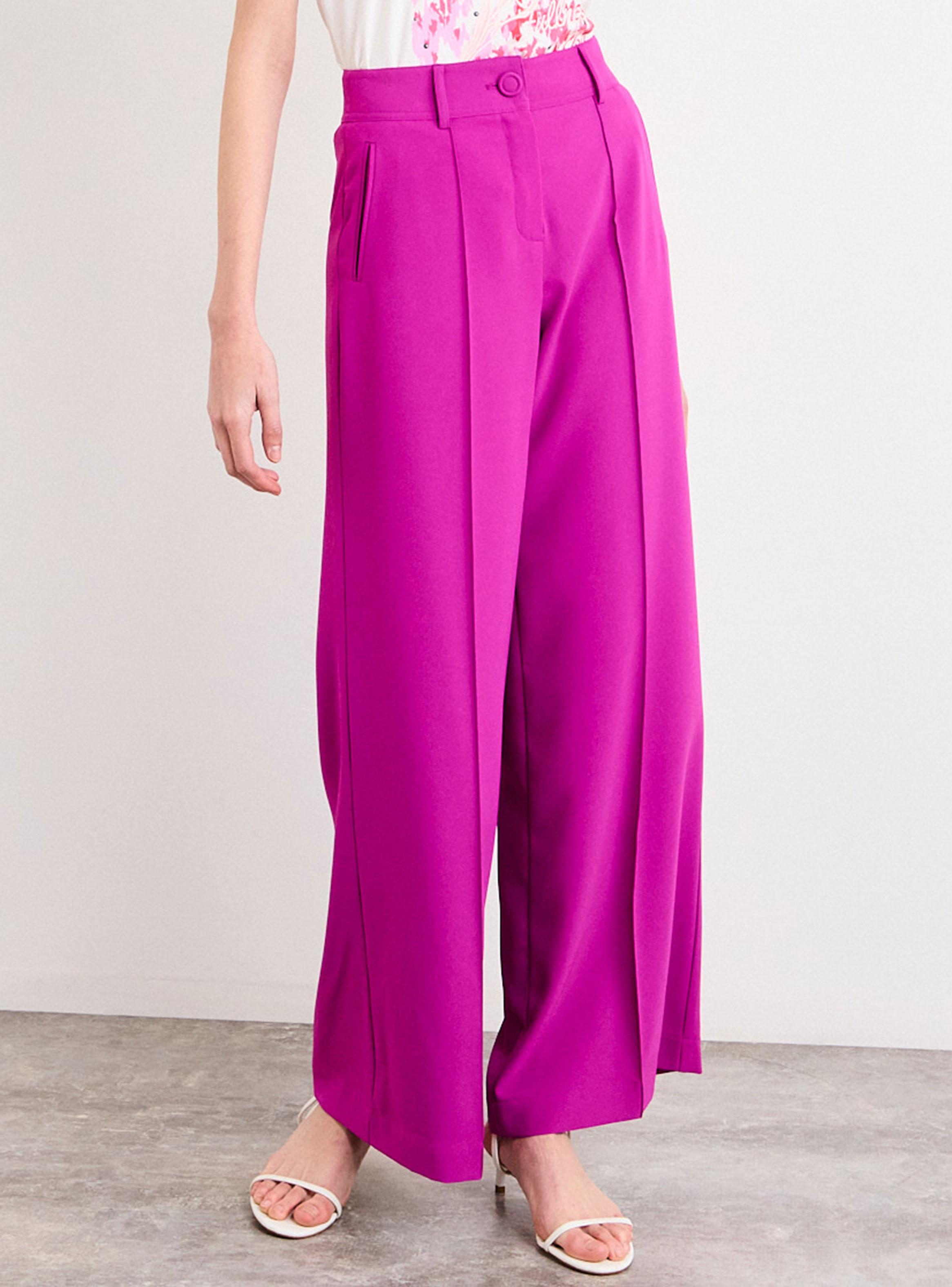 Pantalón Liso Wide Leg de Tiro Medio-2