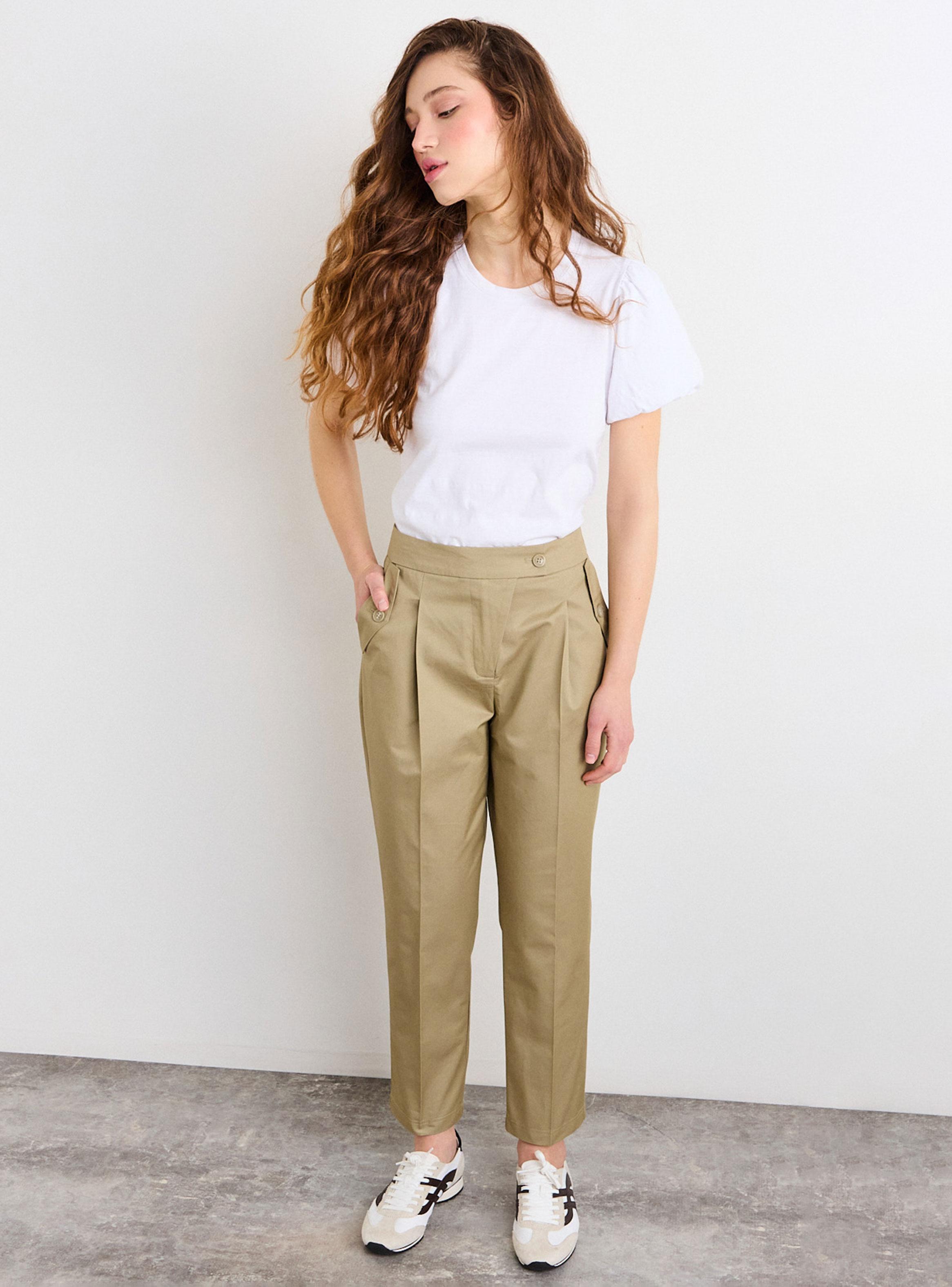 Pantalón Liso Straight Fit con Cierre-4