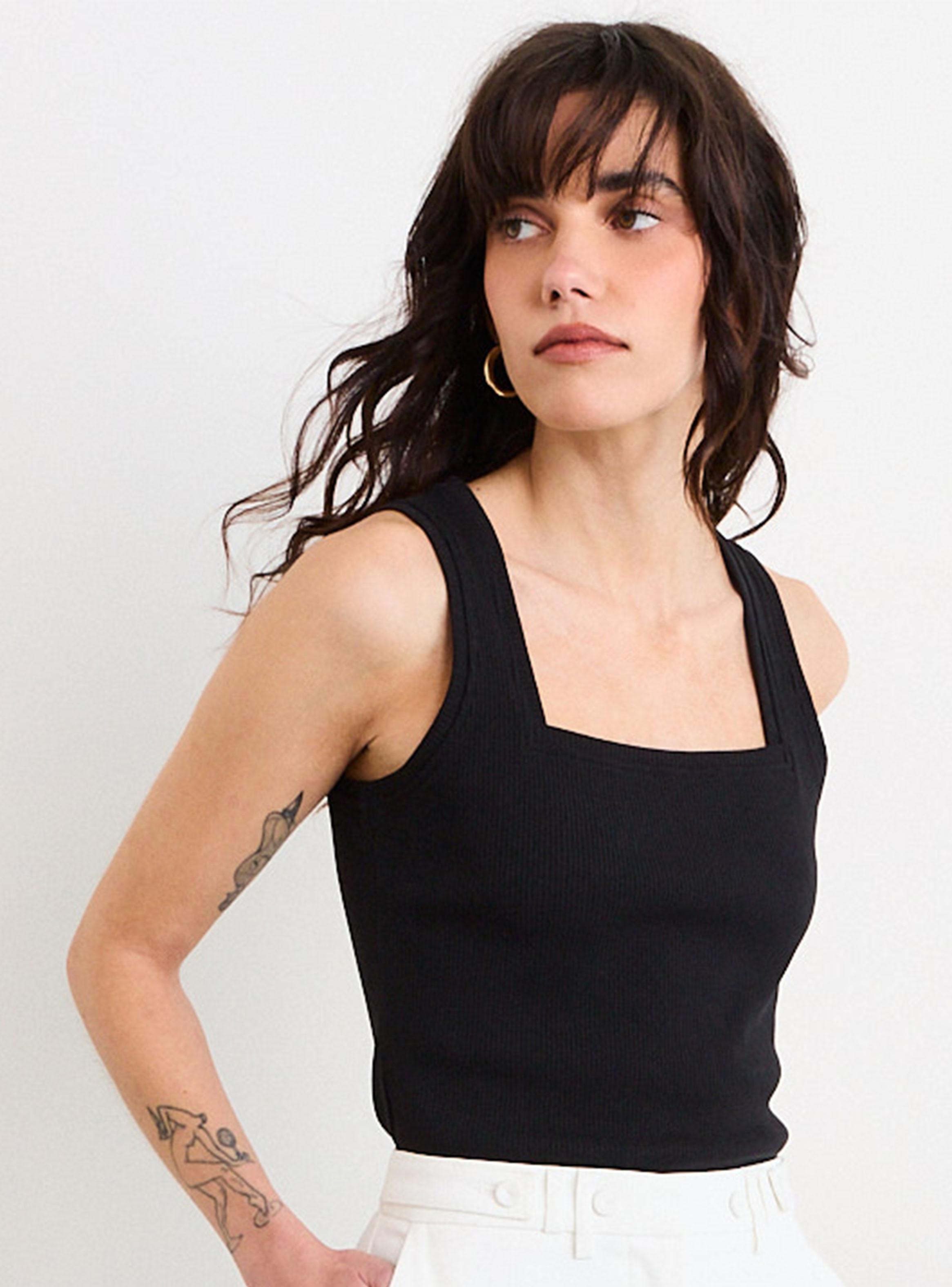 Polera Lisa Escote Cuadrado Regular-2