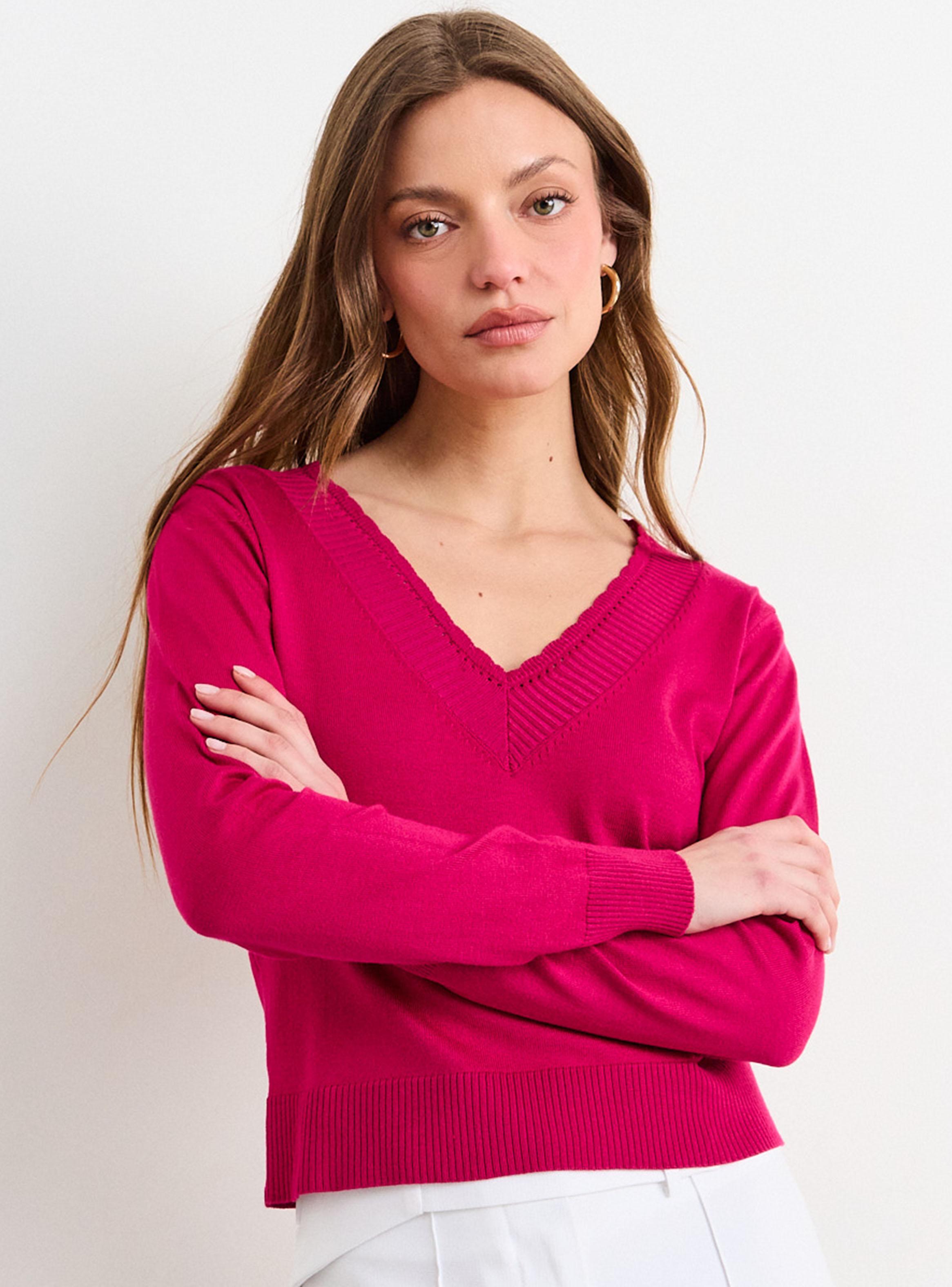 Sweater Liso Cuello V Regular-0