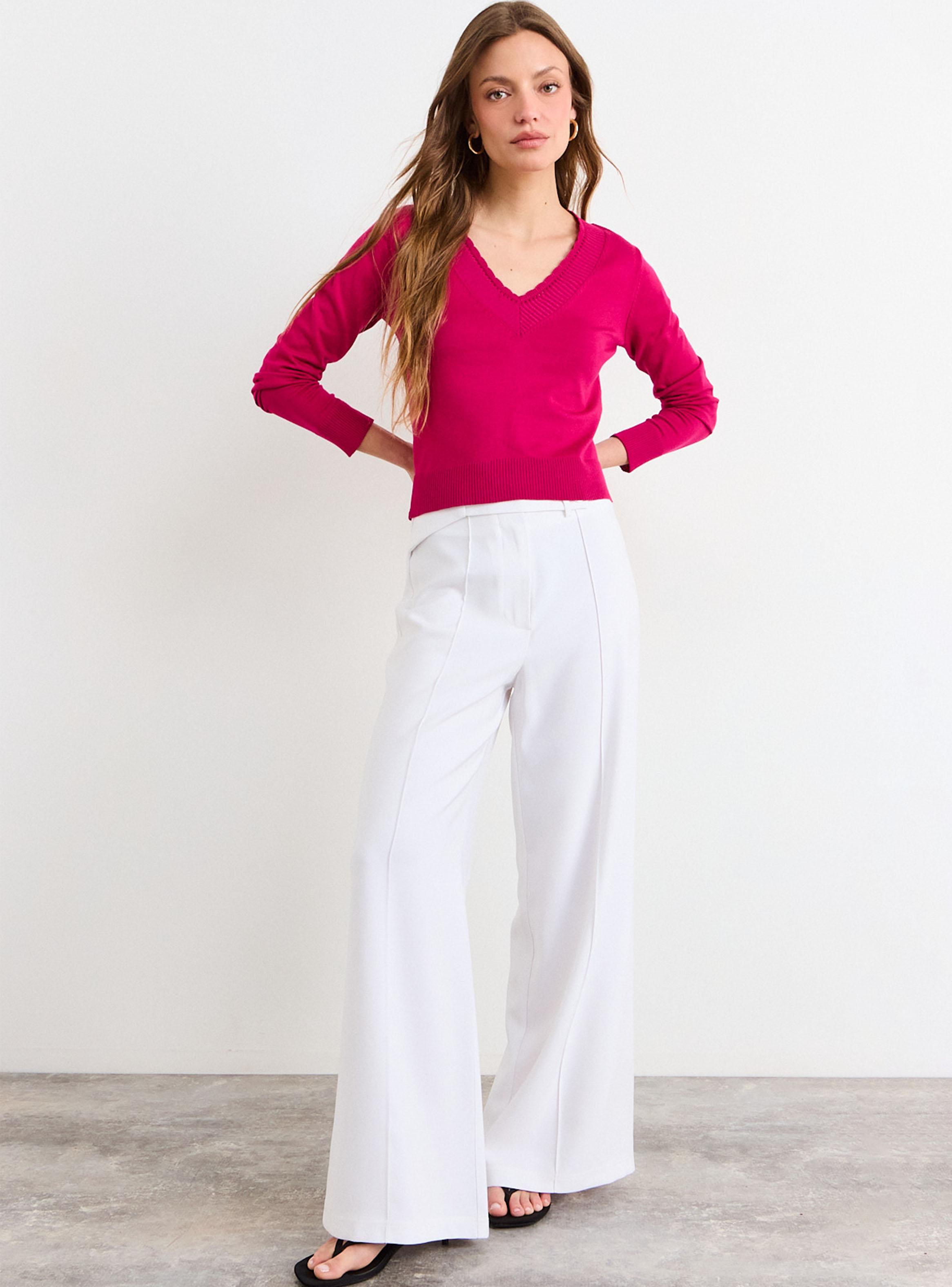 Sweater Liso Cuello V Regular-4