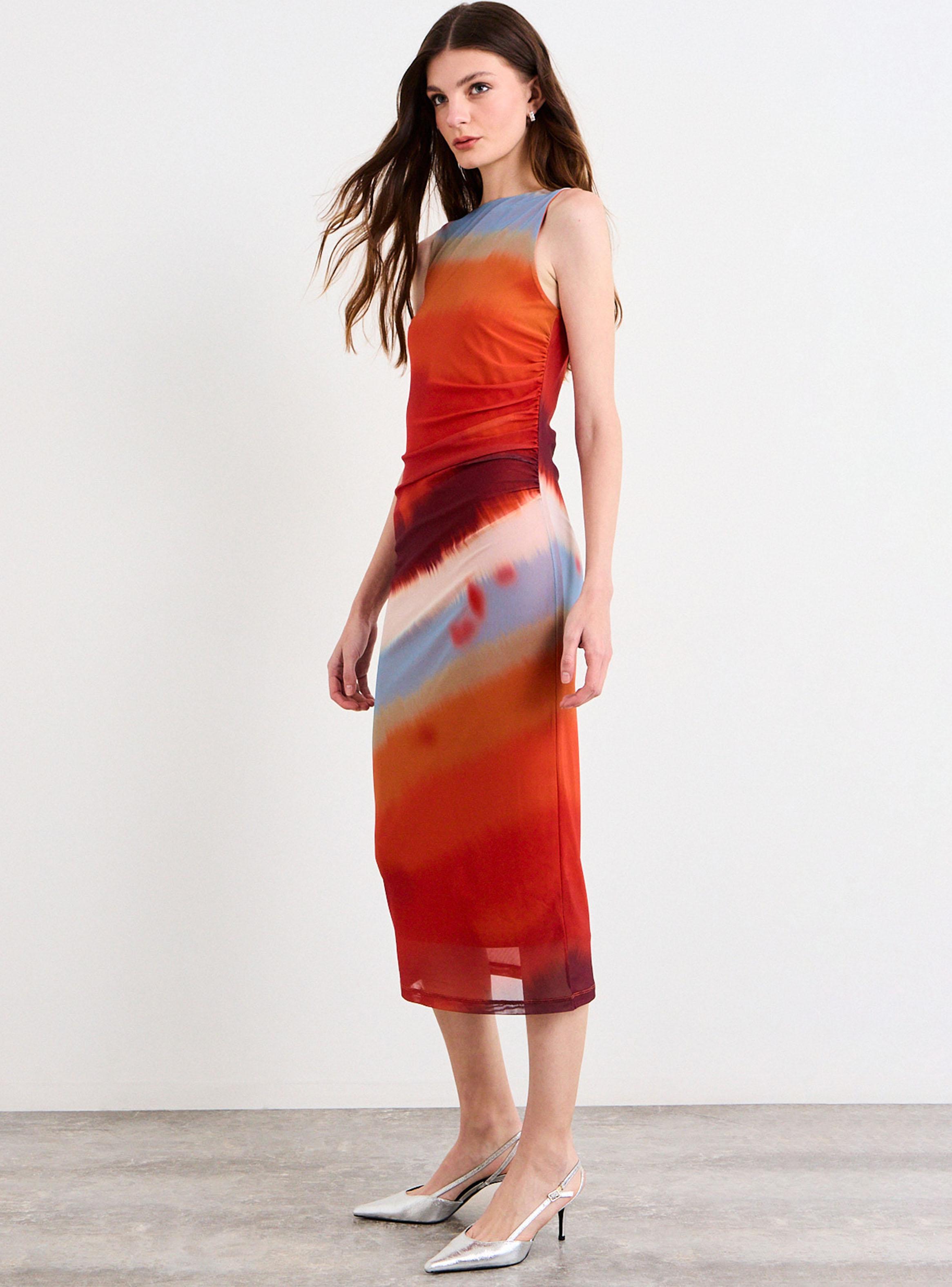 Vestido Fantasía Midi sin Mangas-2