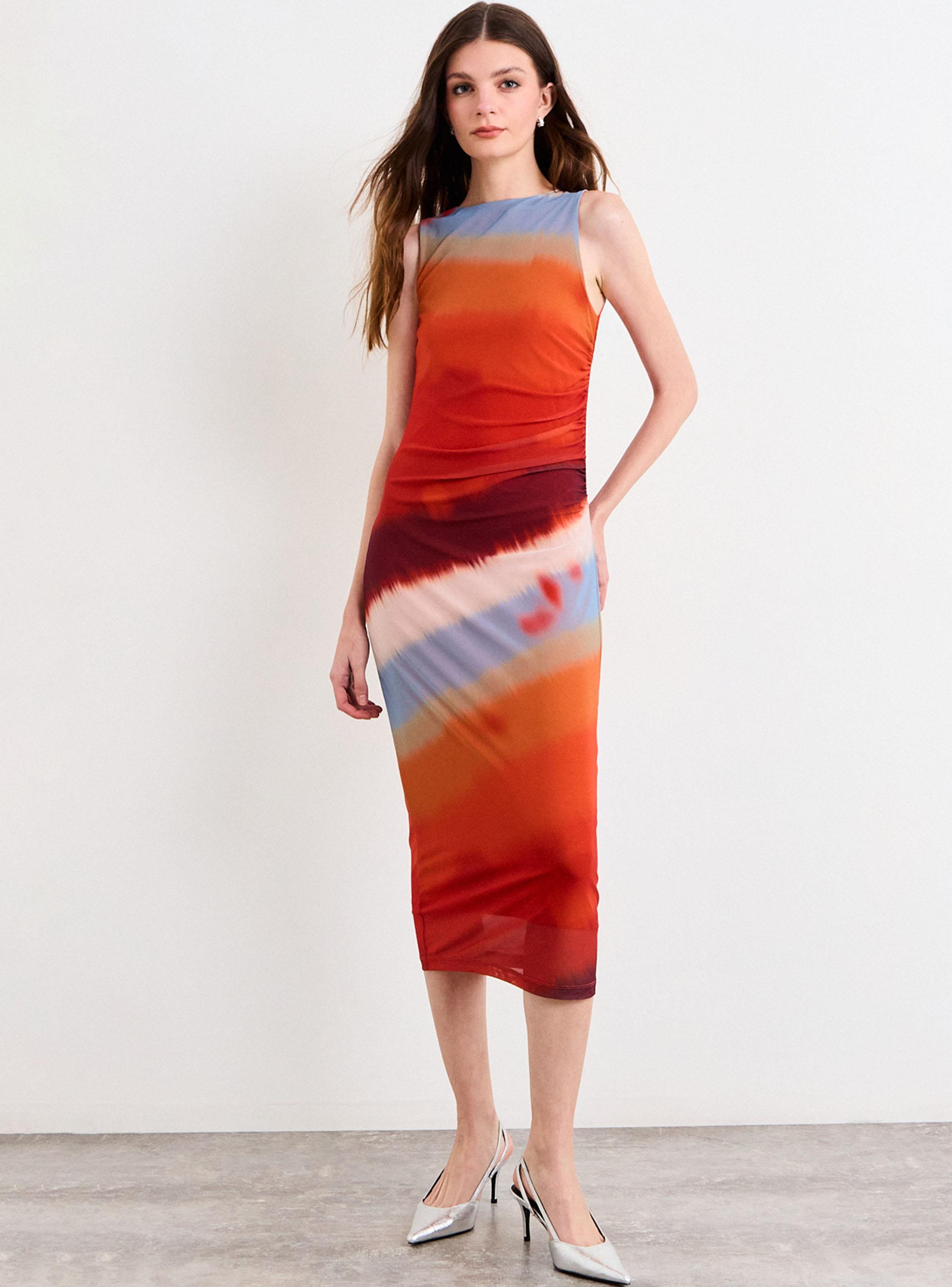 Vestido Fantasía Midi sin Mangas-4