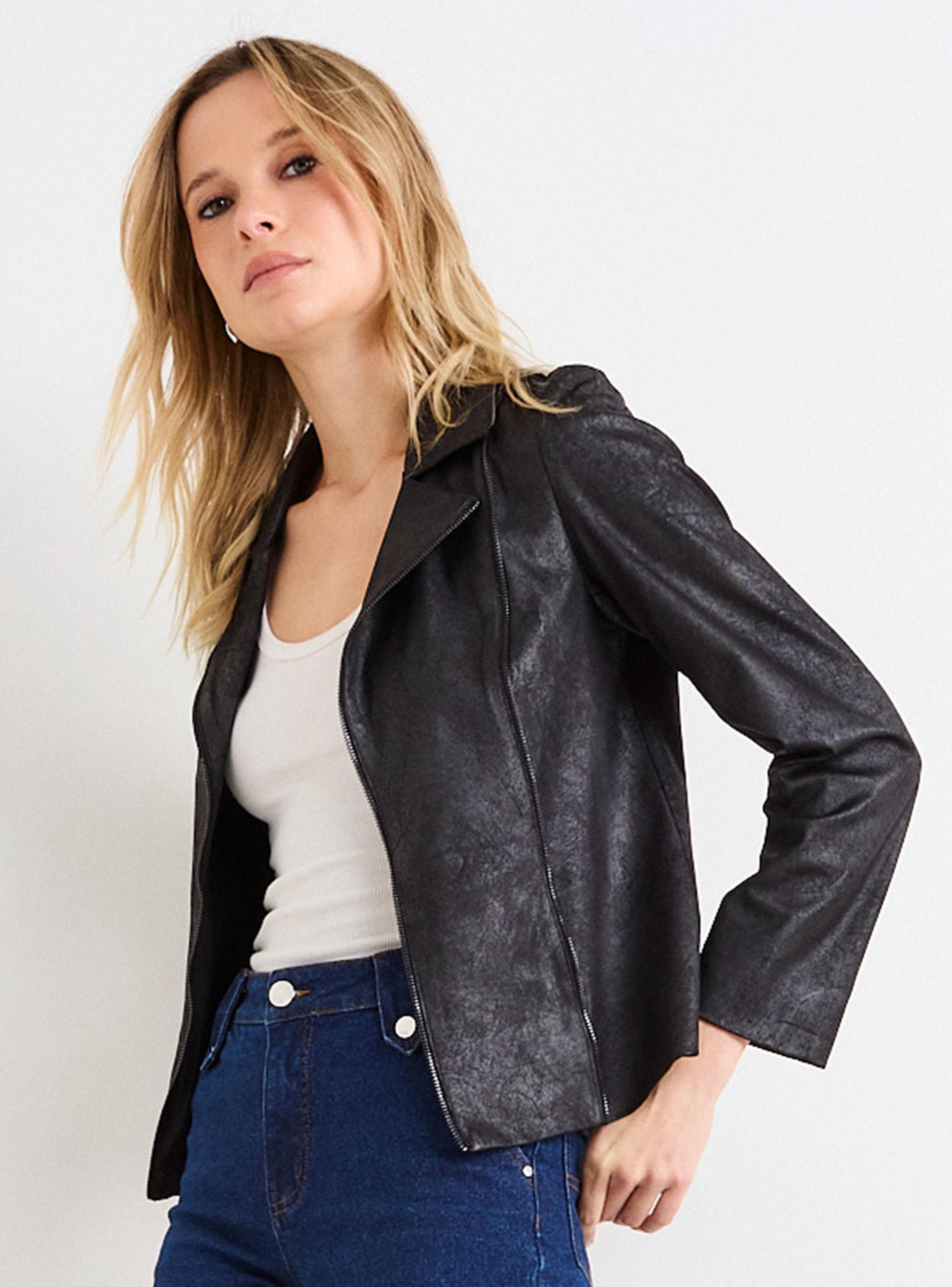 Chaqueta Suede con Cierre-2