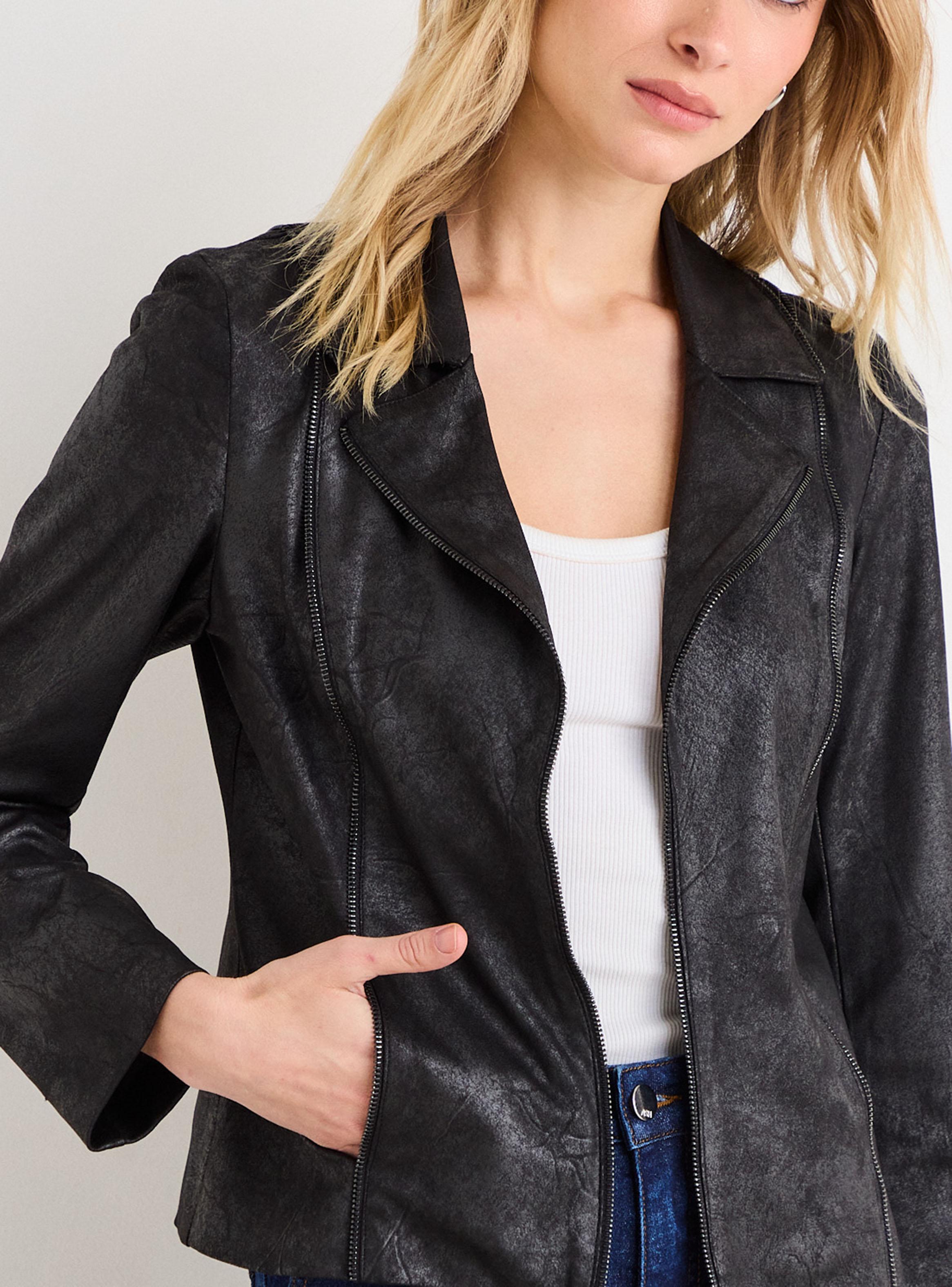 Chaqueta Suede con Cierre-3