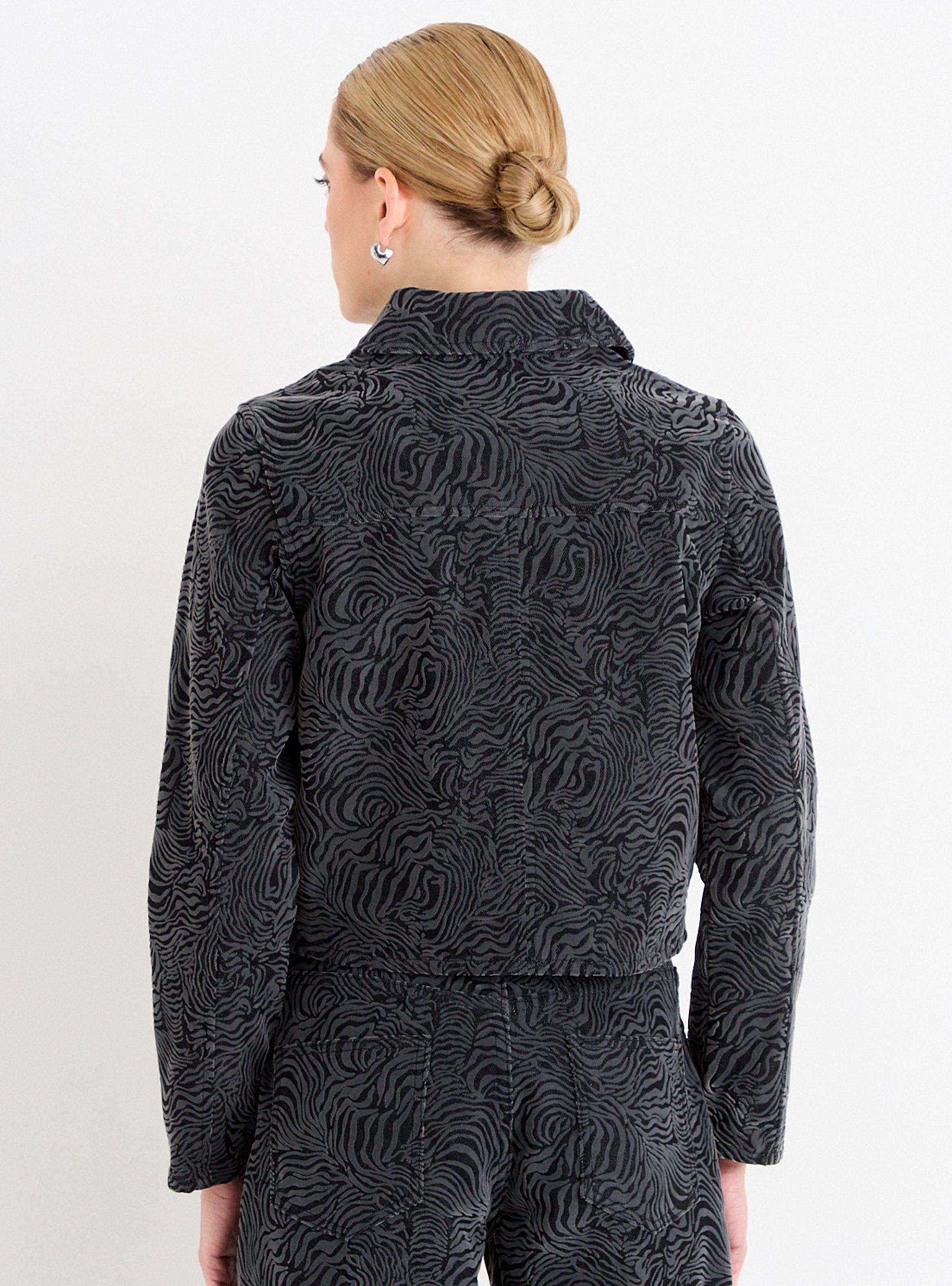 Chaqueta Estampada con Cierre-1