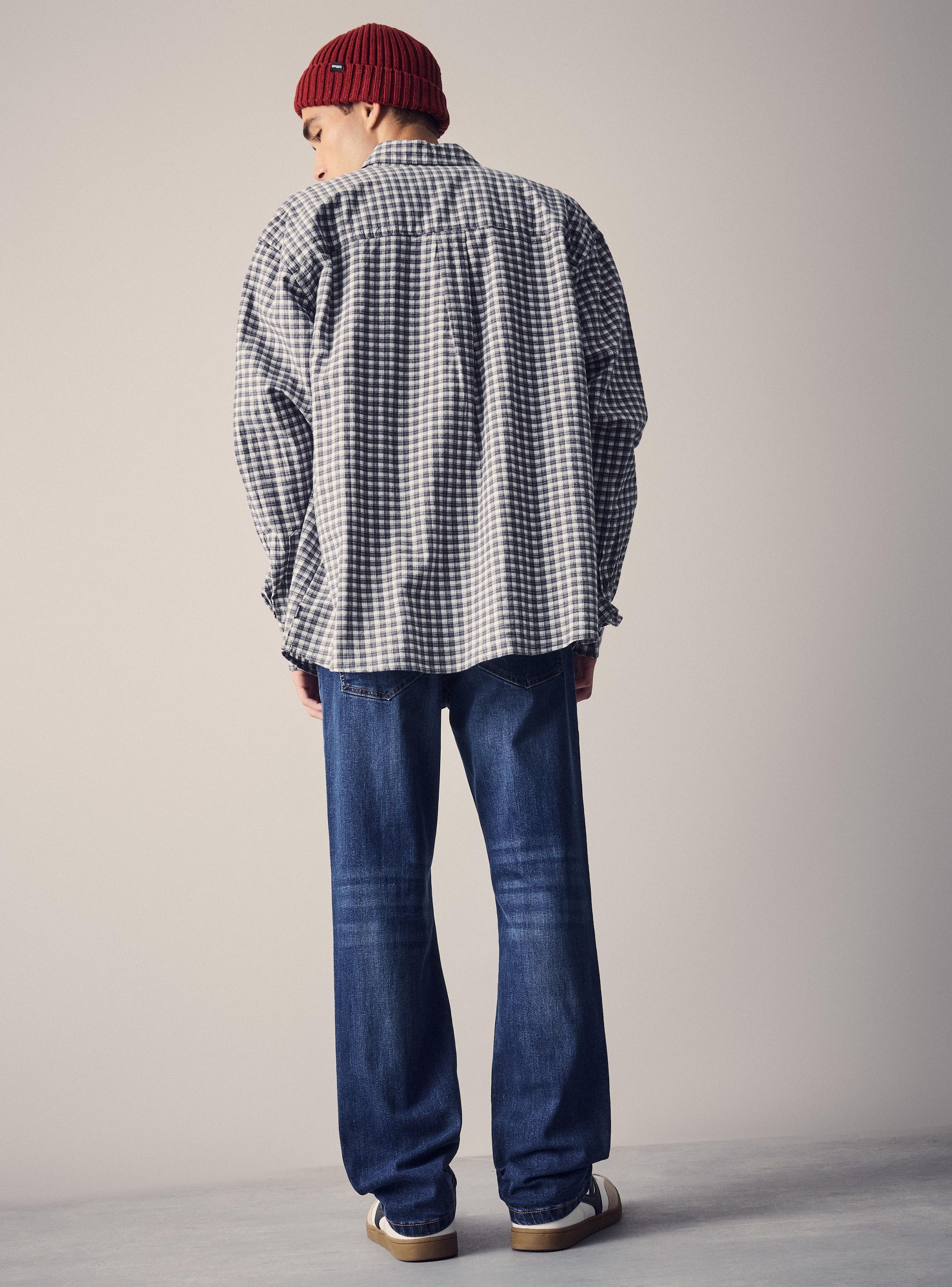 Jeans Tiro Medio Regular Fit Lavado-5