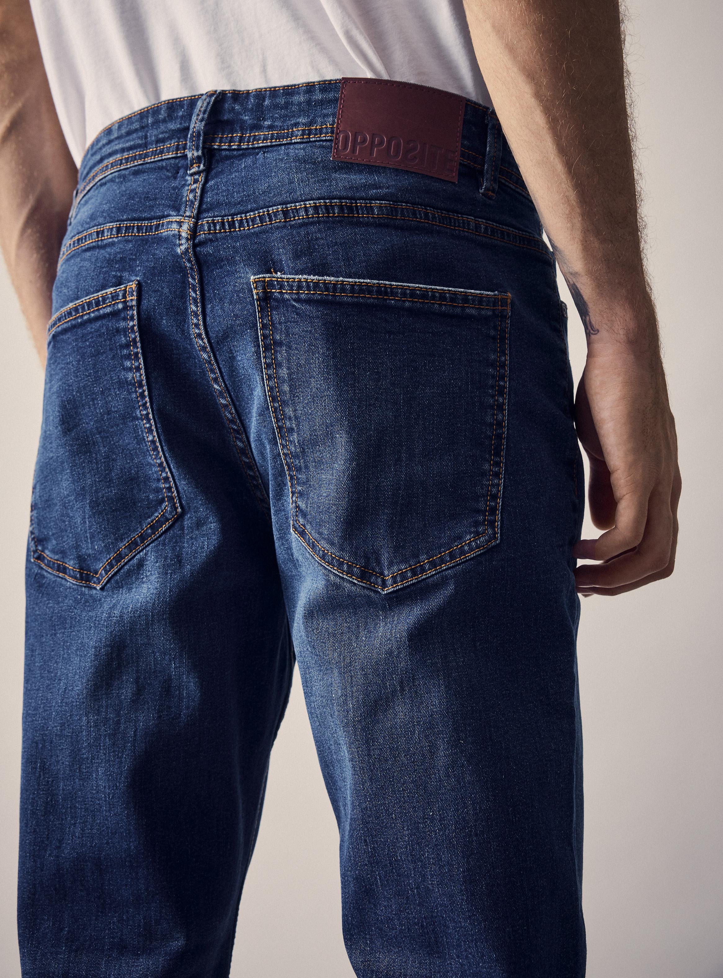 Jeans Tiro Medio Regular Fit Lavado-3