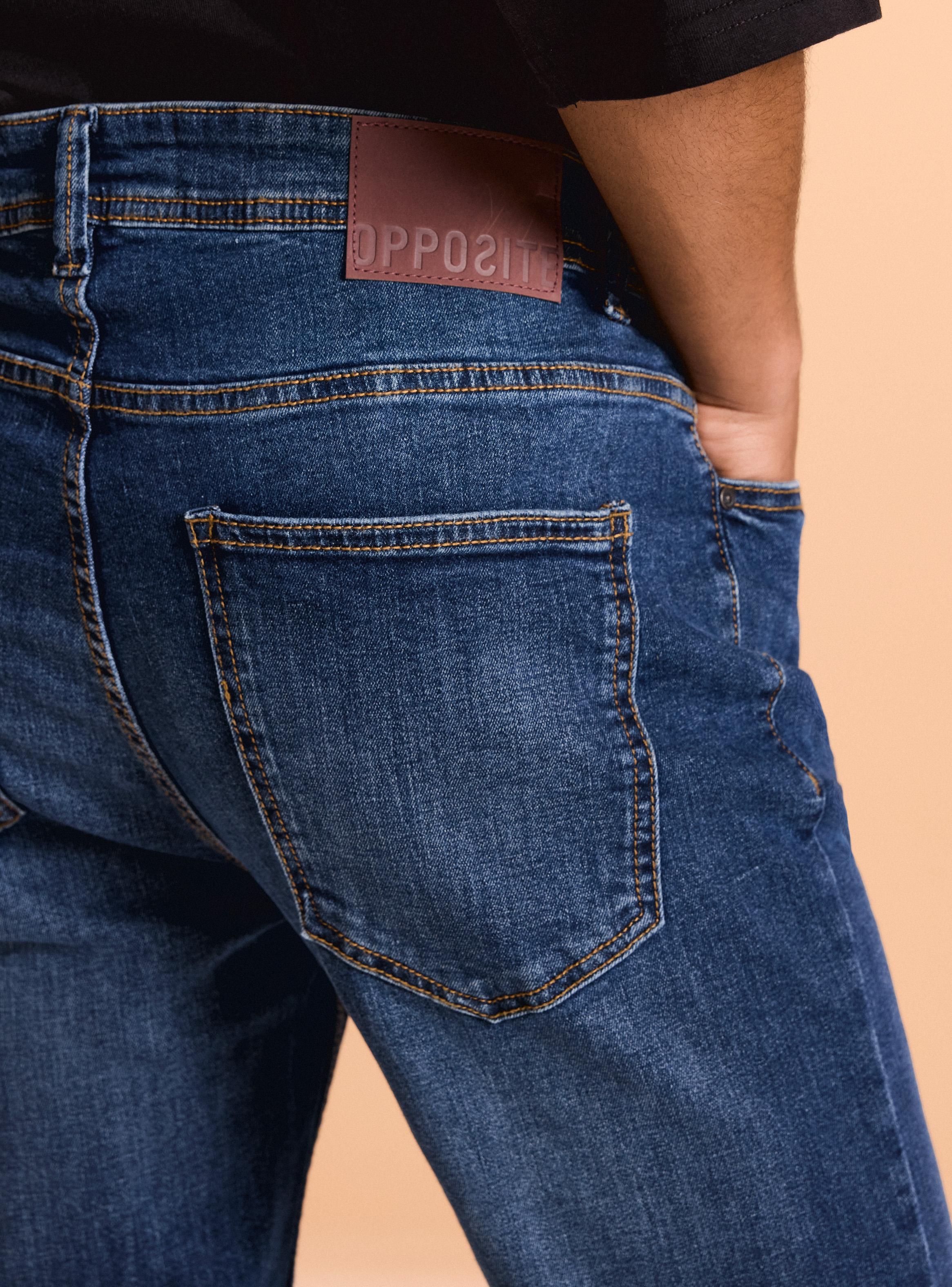 Jeans Tiro Medio Regular Fit Lavado-3