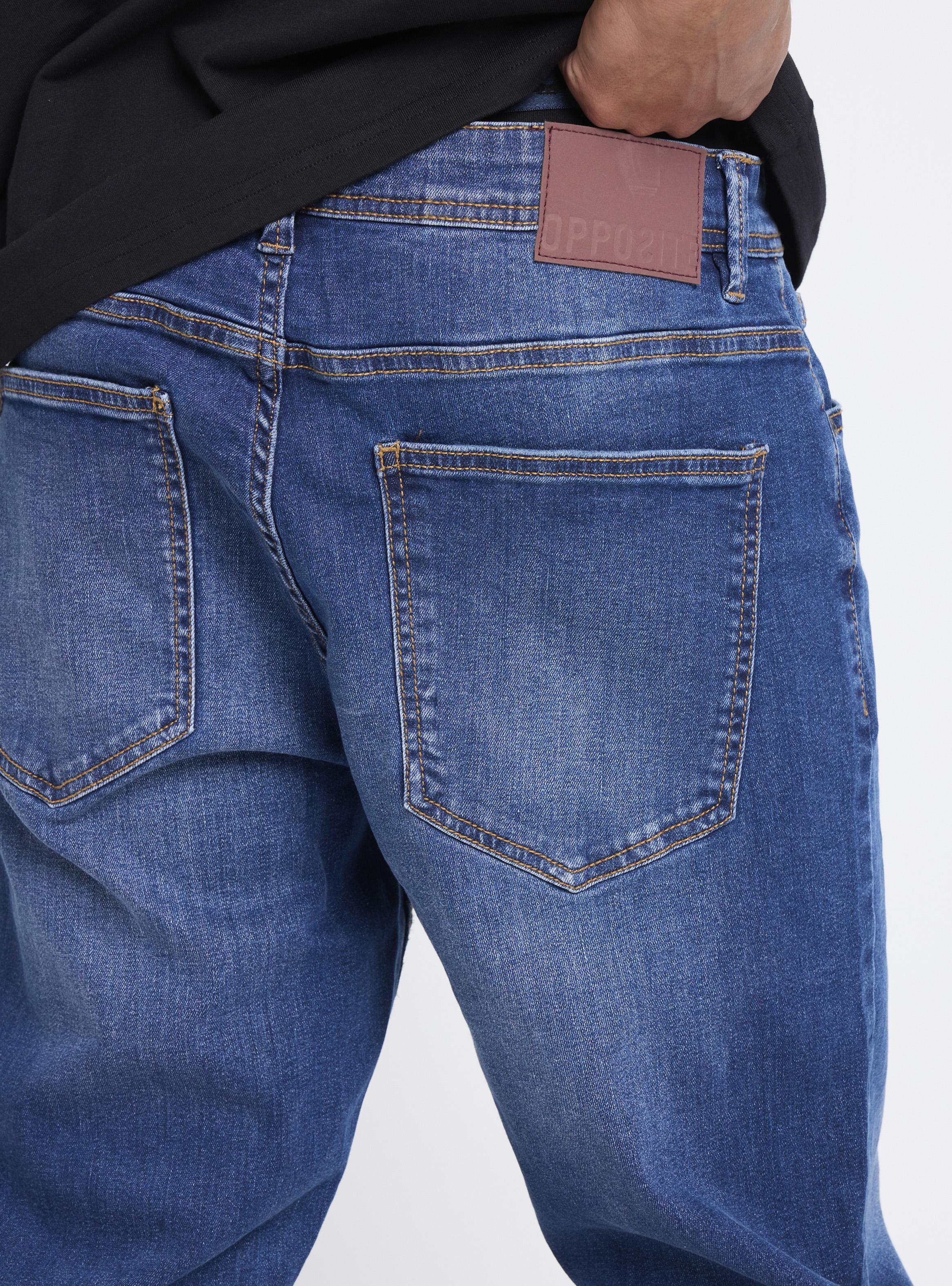 Jeans Tiro Medio Regular Fit Lavado-3