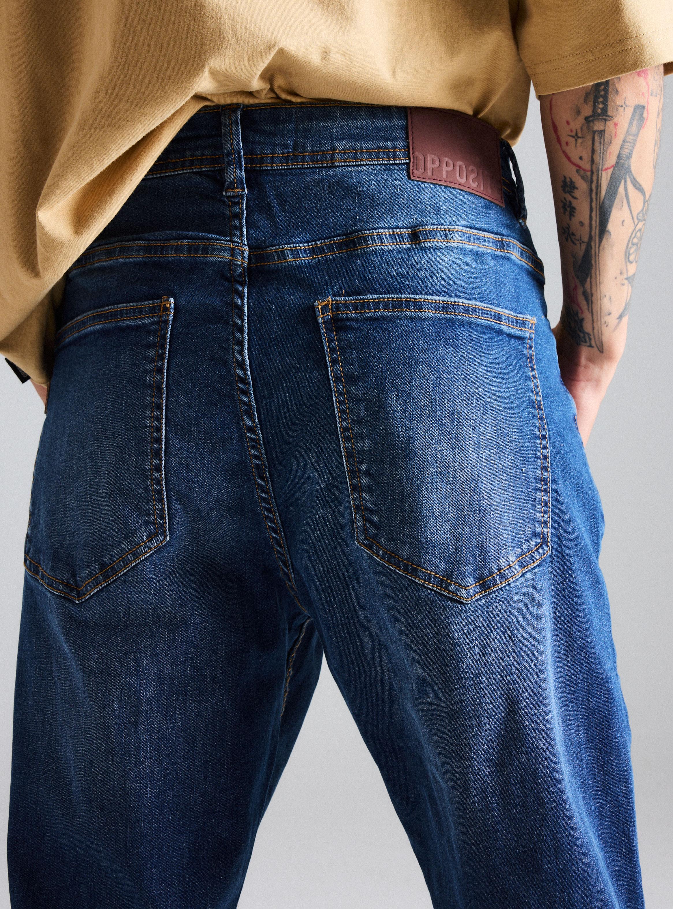 Jeans Tiro Medio Regular Fit Lavado-3