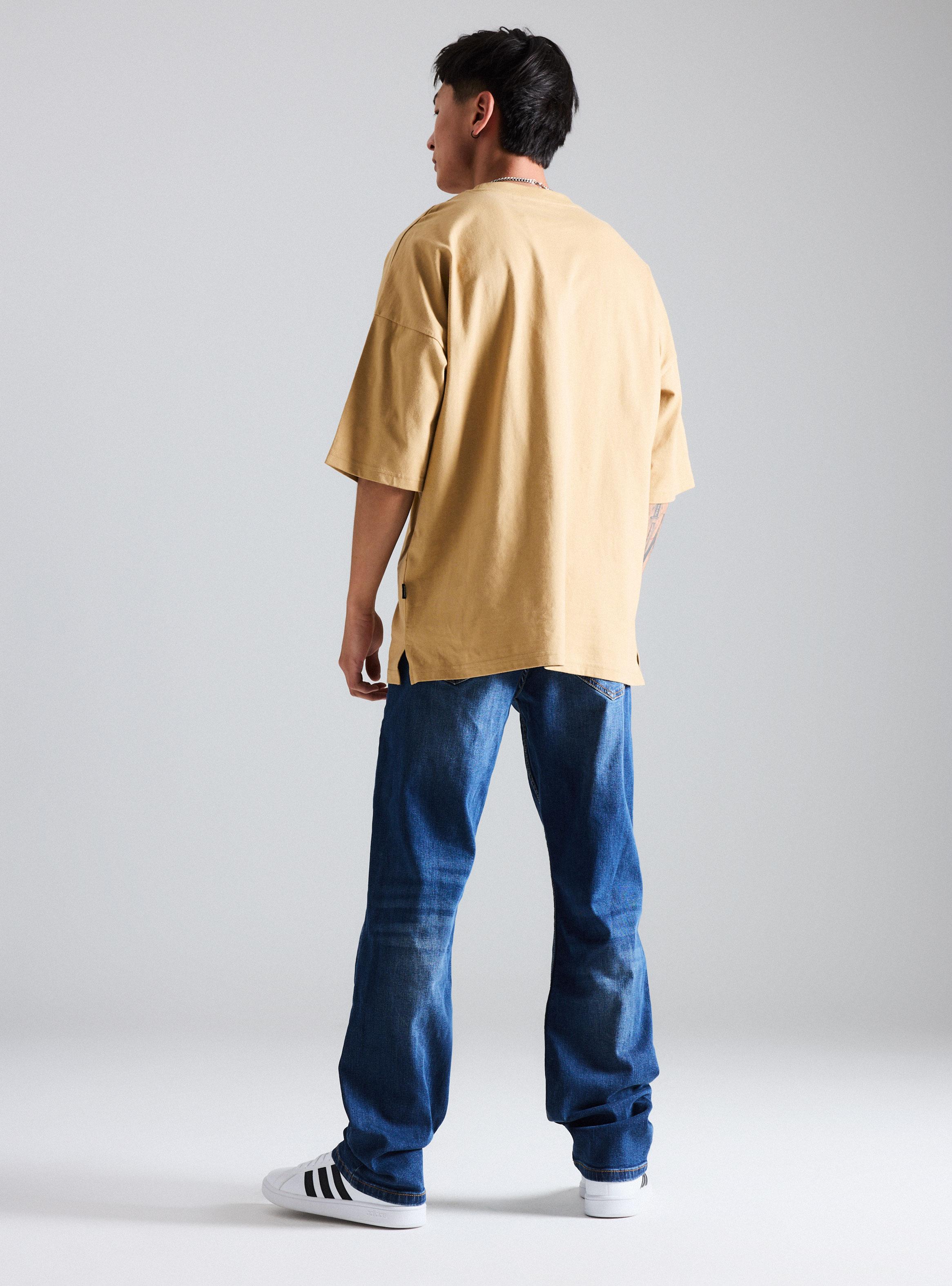 Jeans Tiro Medio Regular Fit Lavado-5