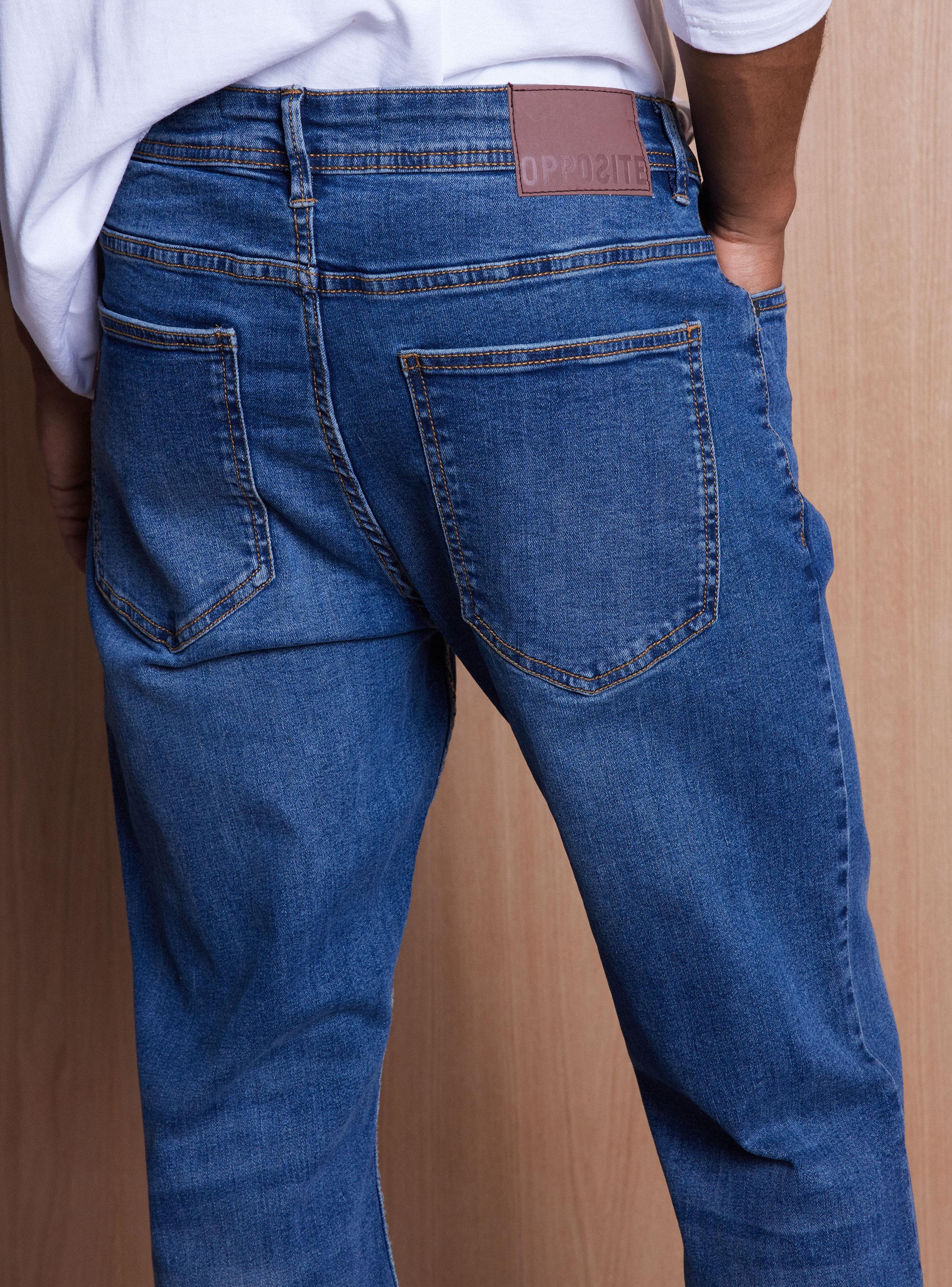 Jeans Tiro Medio Regular Fit Lavado-3