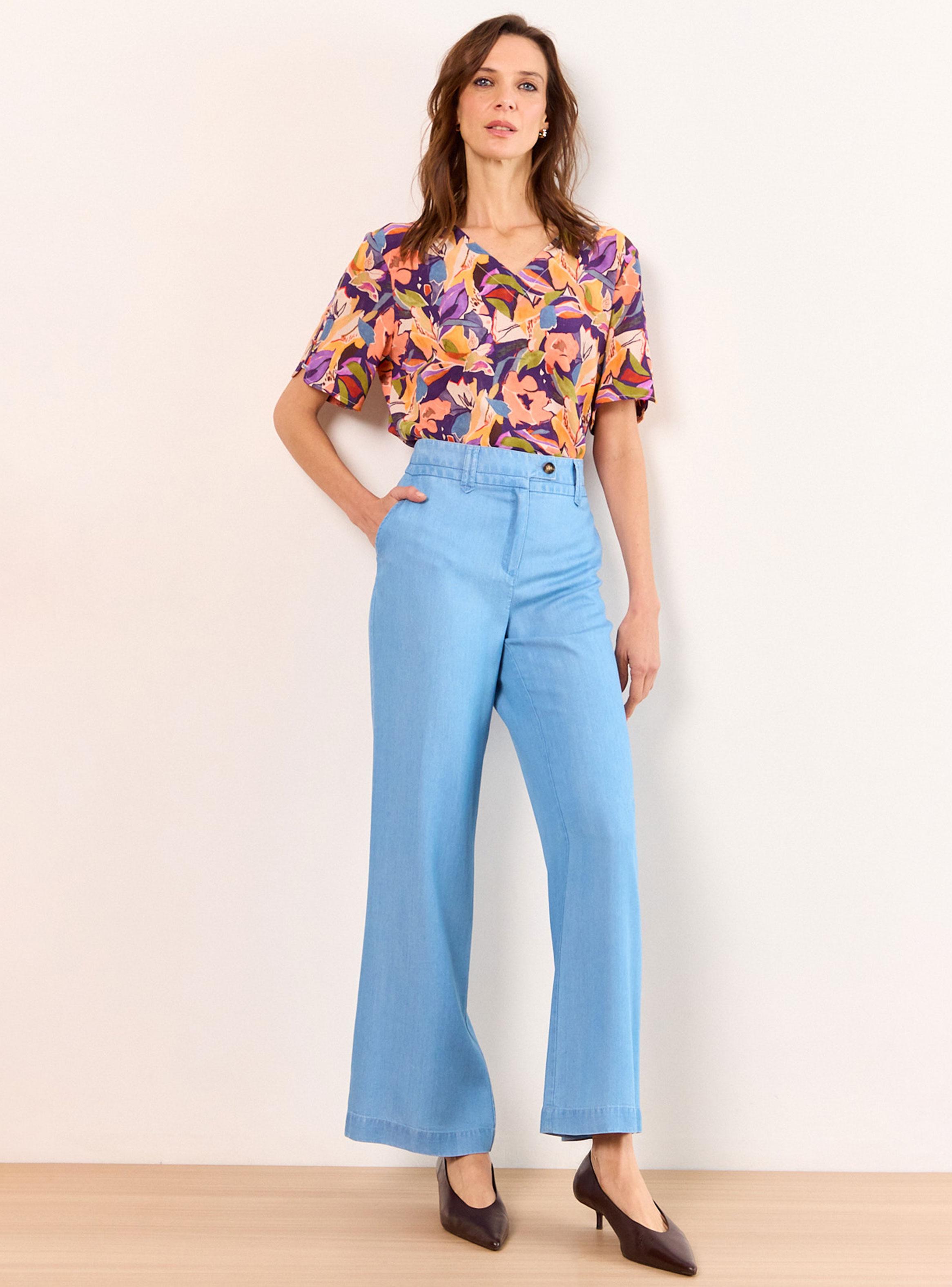 Blusa Escote en V Estampada-4