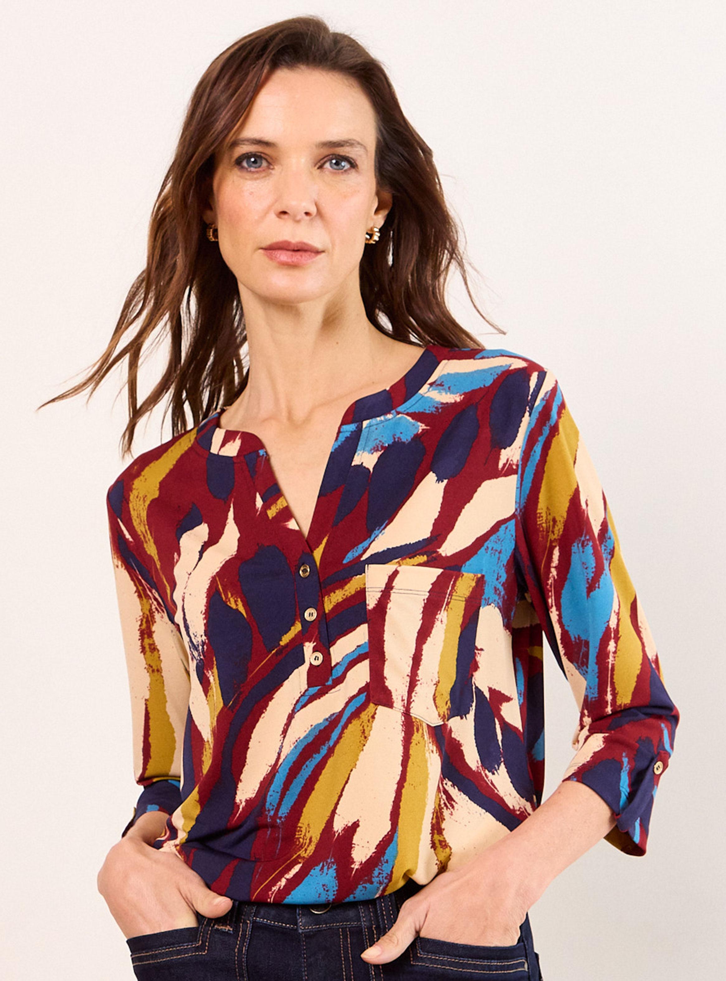 Polera Cuello Mao Estampada-0