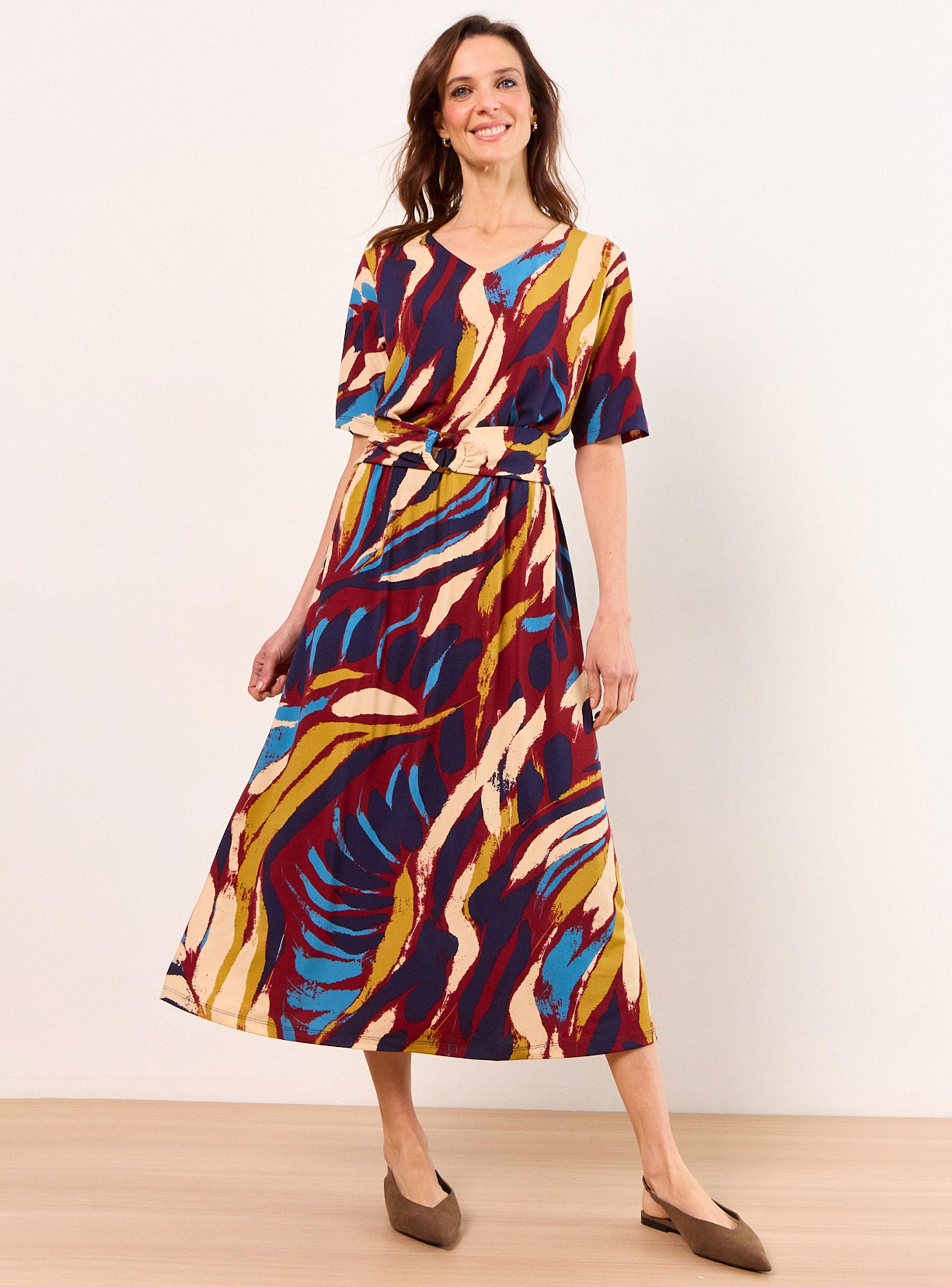 Vestido Estampado de Licra-0