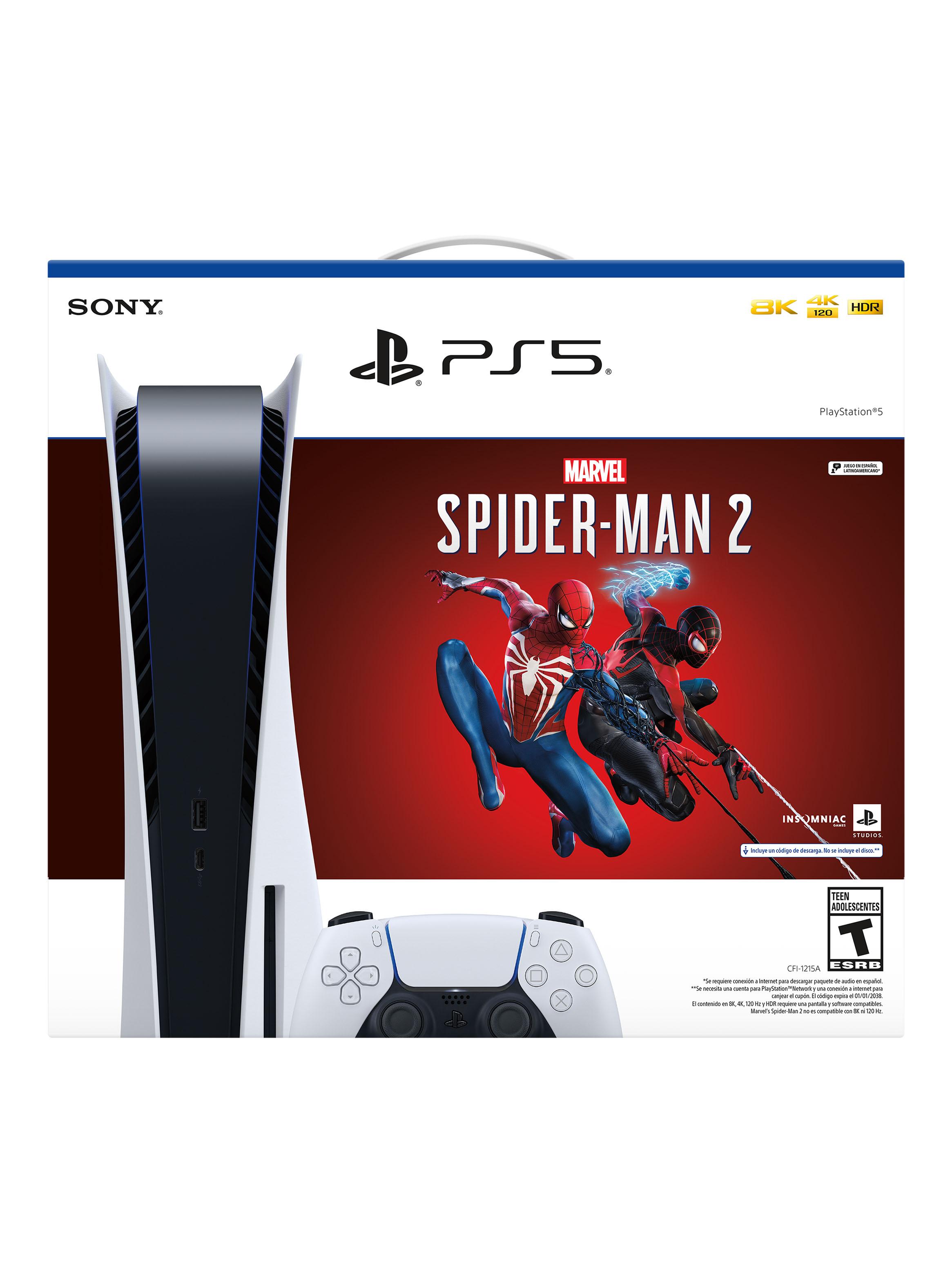 Consola PS5 + Paquete Marvel's Spider-Man 2-1