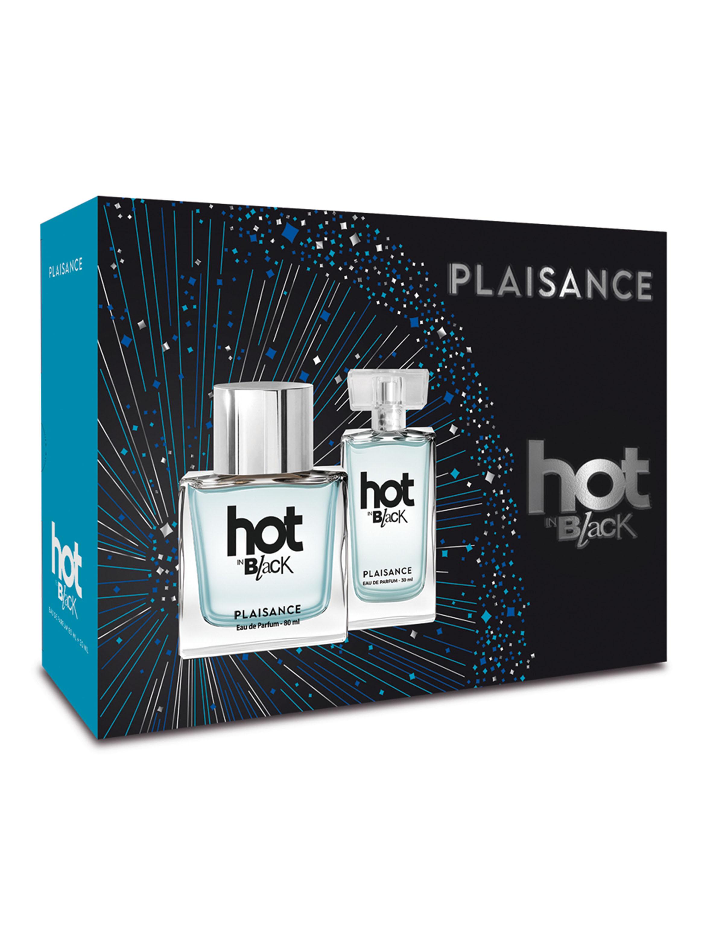 Set Perfume Hot in Black EDP Mujer 80 ml + Miniatura 30 ml-1