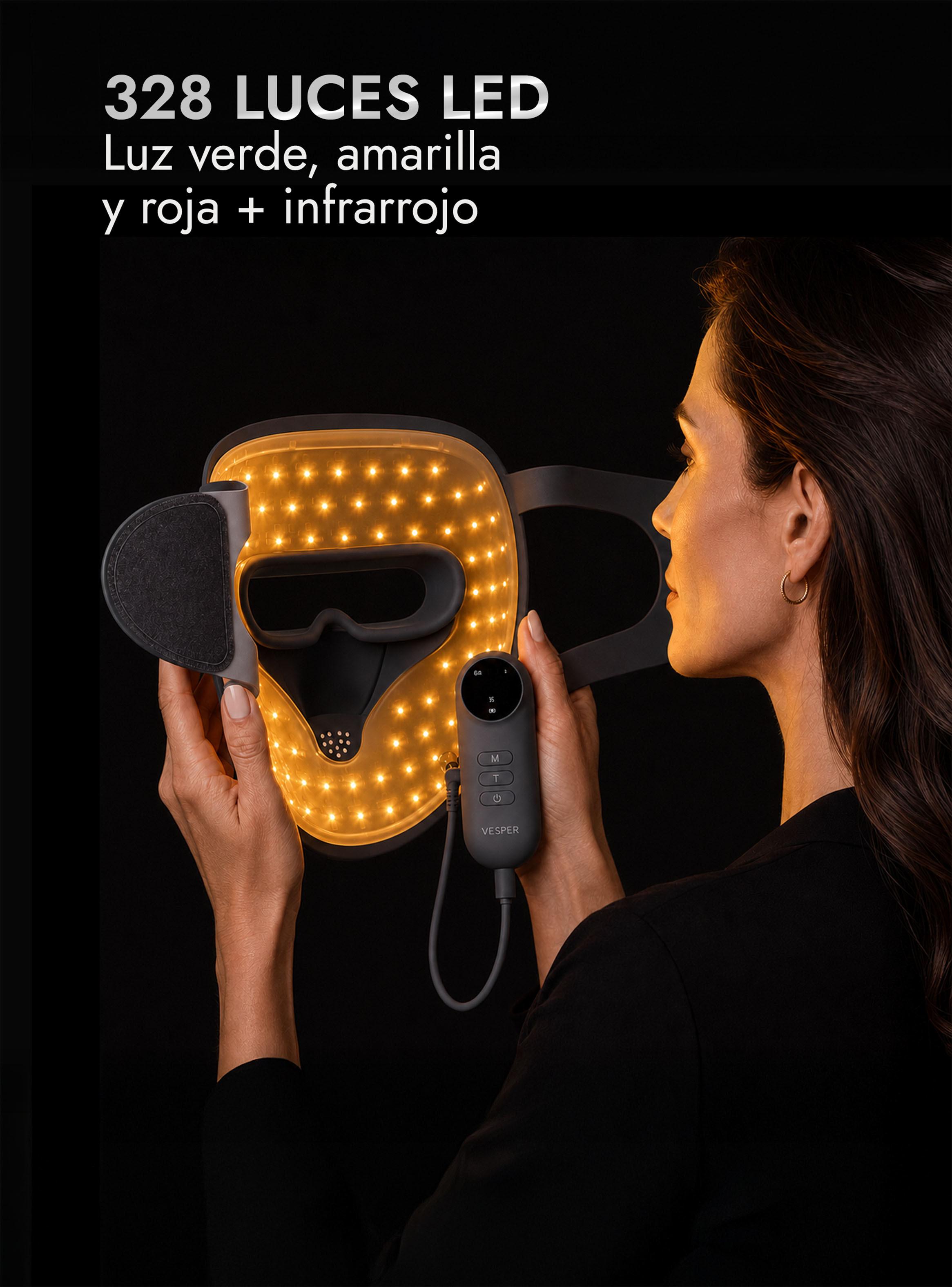 Máscara Facial 3D de Fotones Led Gris-7