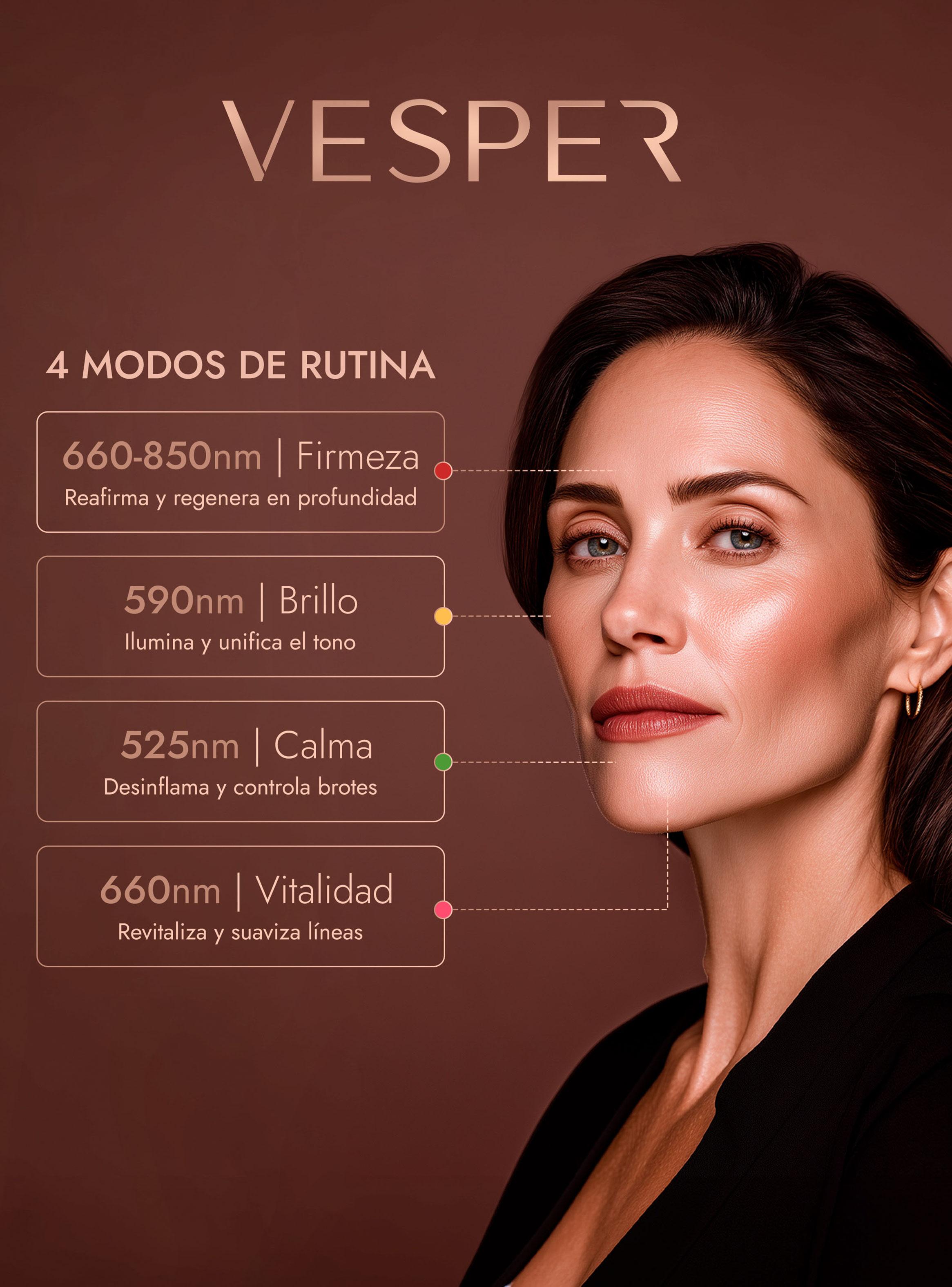 Máscara Facial 3D de Fotones Led Café-7
