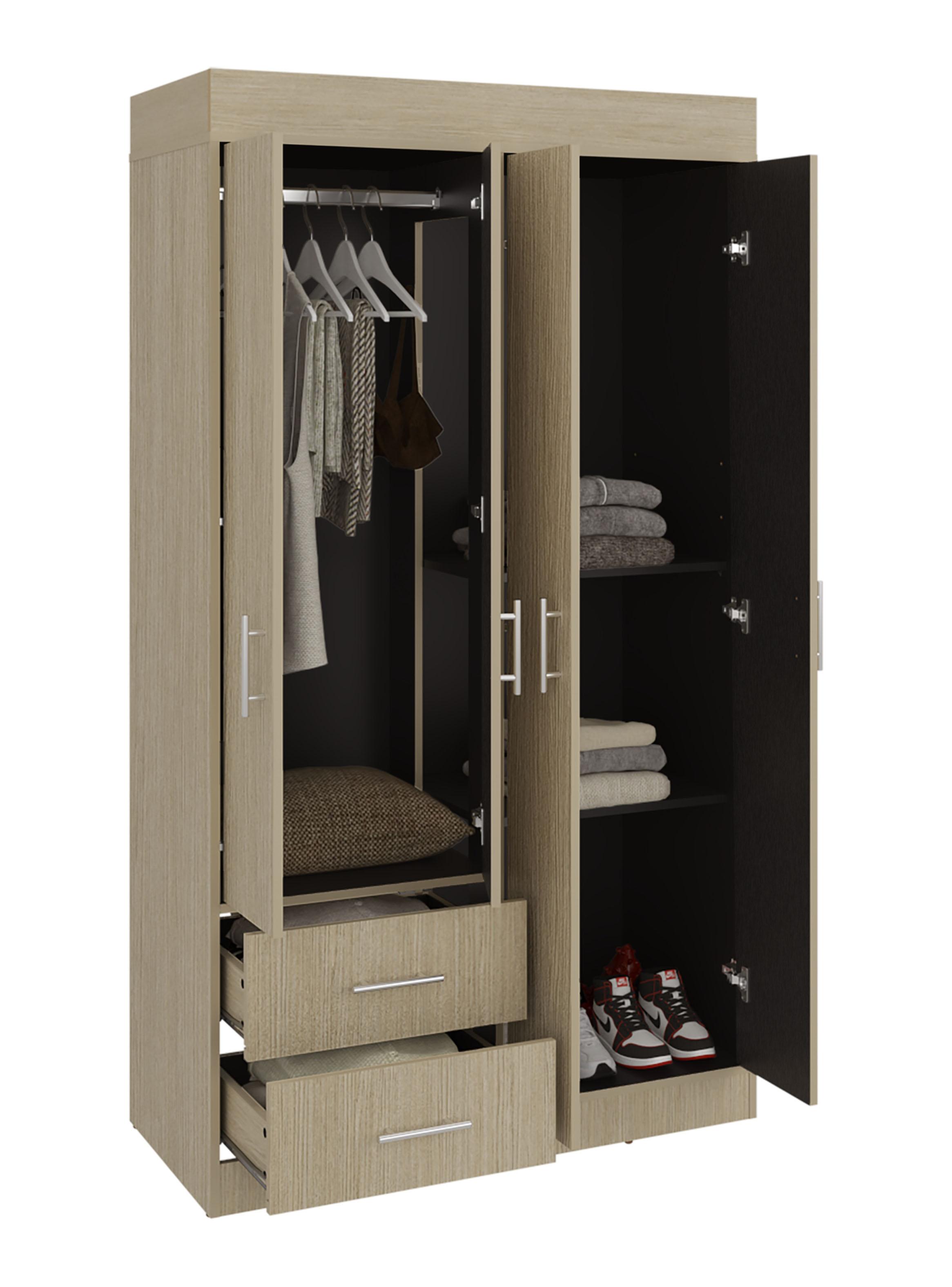 Closet 4 Puertas 2 Cajones Houston Cartagena Wengue-2