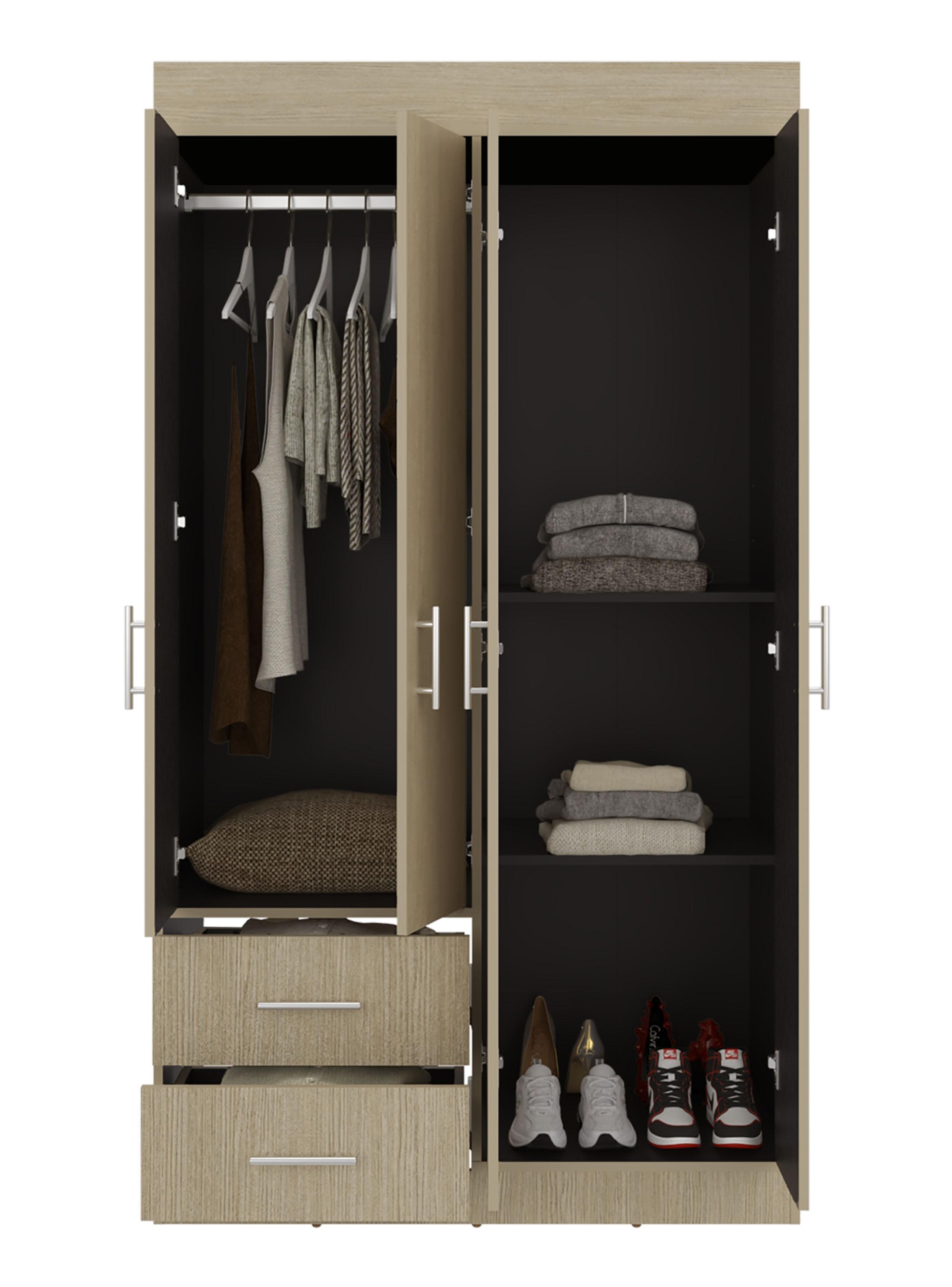 Closet 4 Puertas 2 Cajones Houston Cartagena Wengue-3