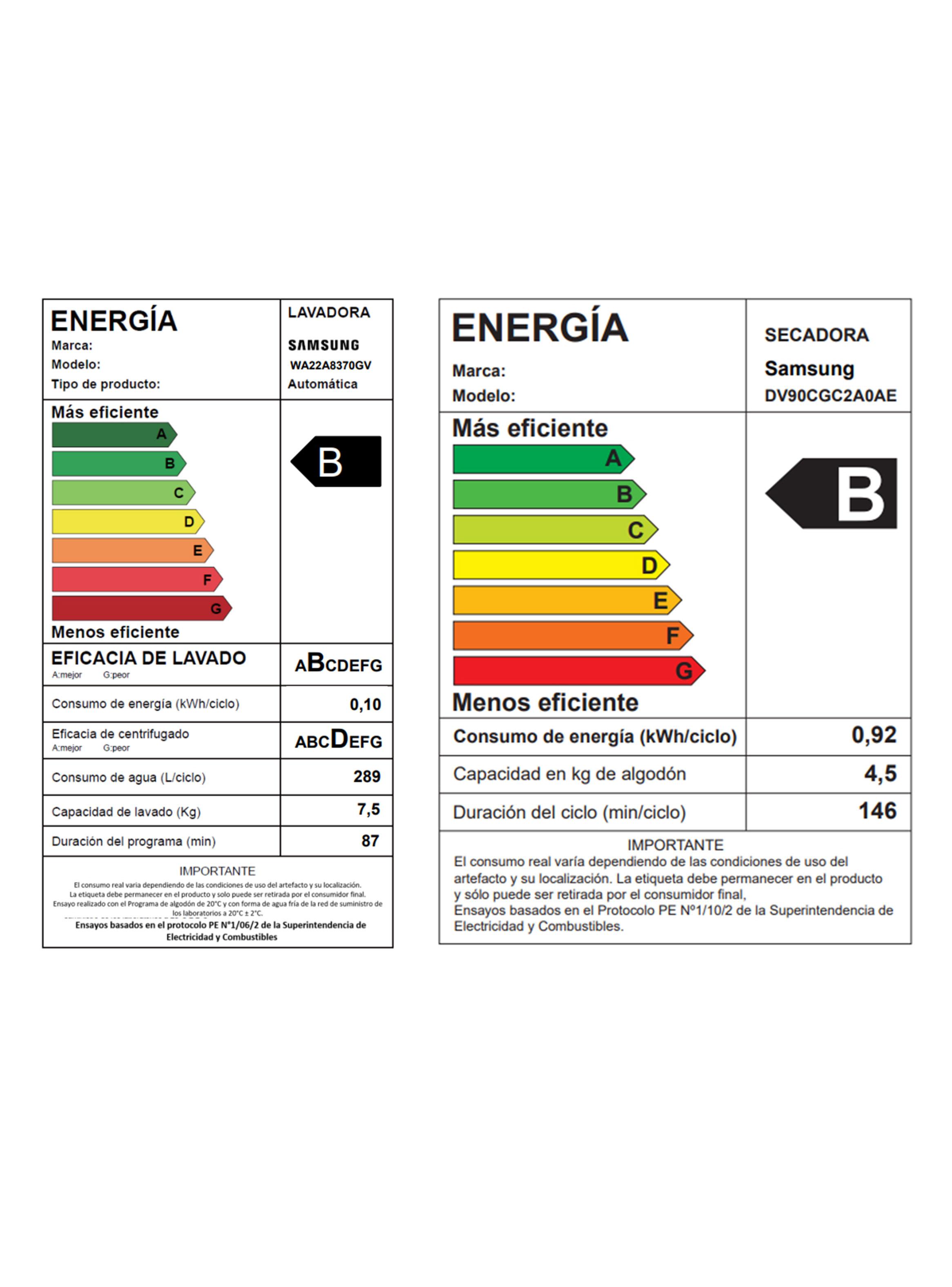 Lavadora Carga Superior 22 kg + Secadora Bomba de Calor 9 kg-10
