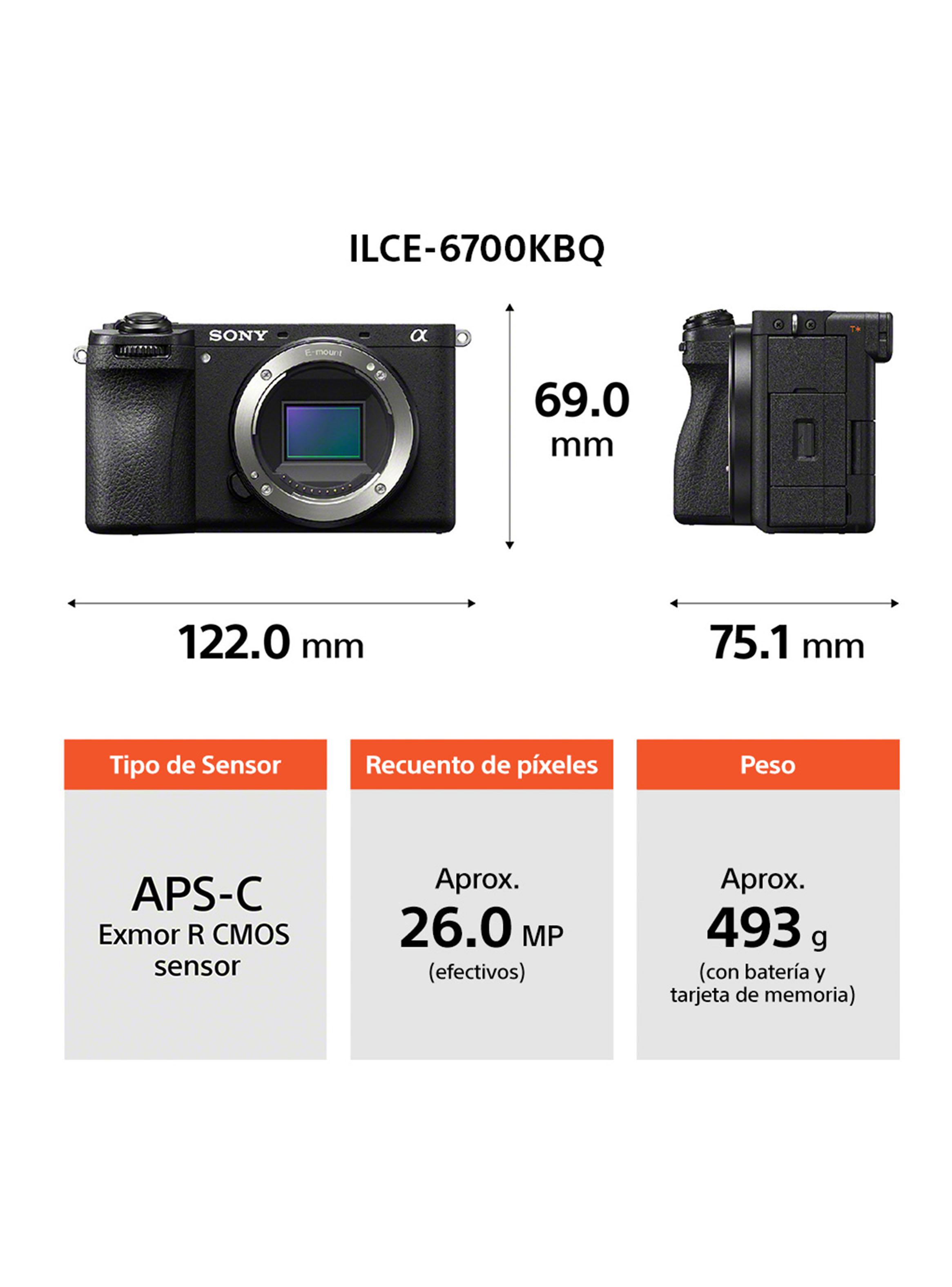 Cámara Profesional Premium con Montura EILCE-6700K-2