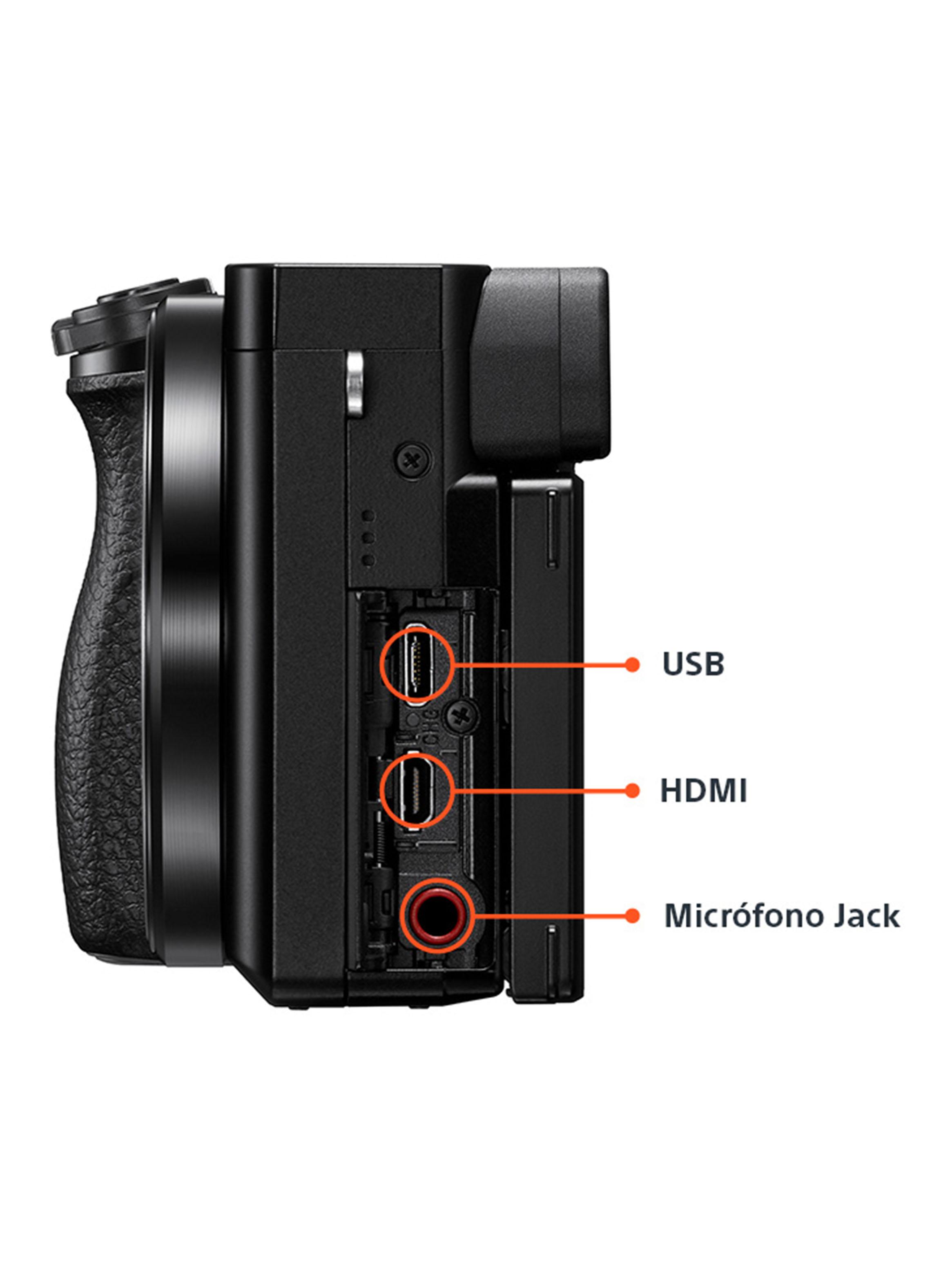 Cámara Profesional Digital Mirrorless APS-C ILCE-6100X + Lente SELP16502 + Lente SEL55210-4