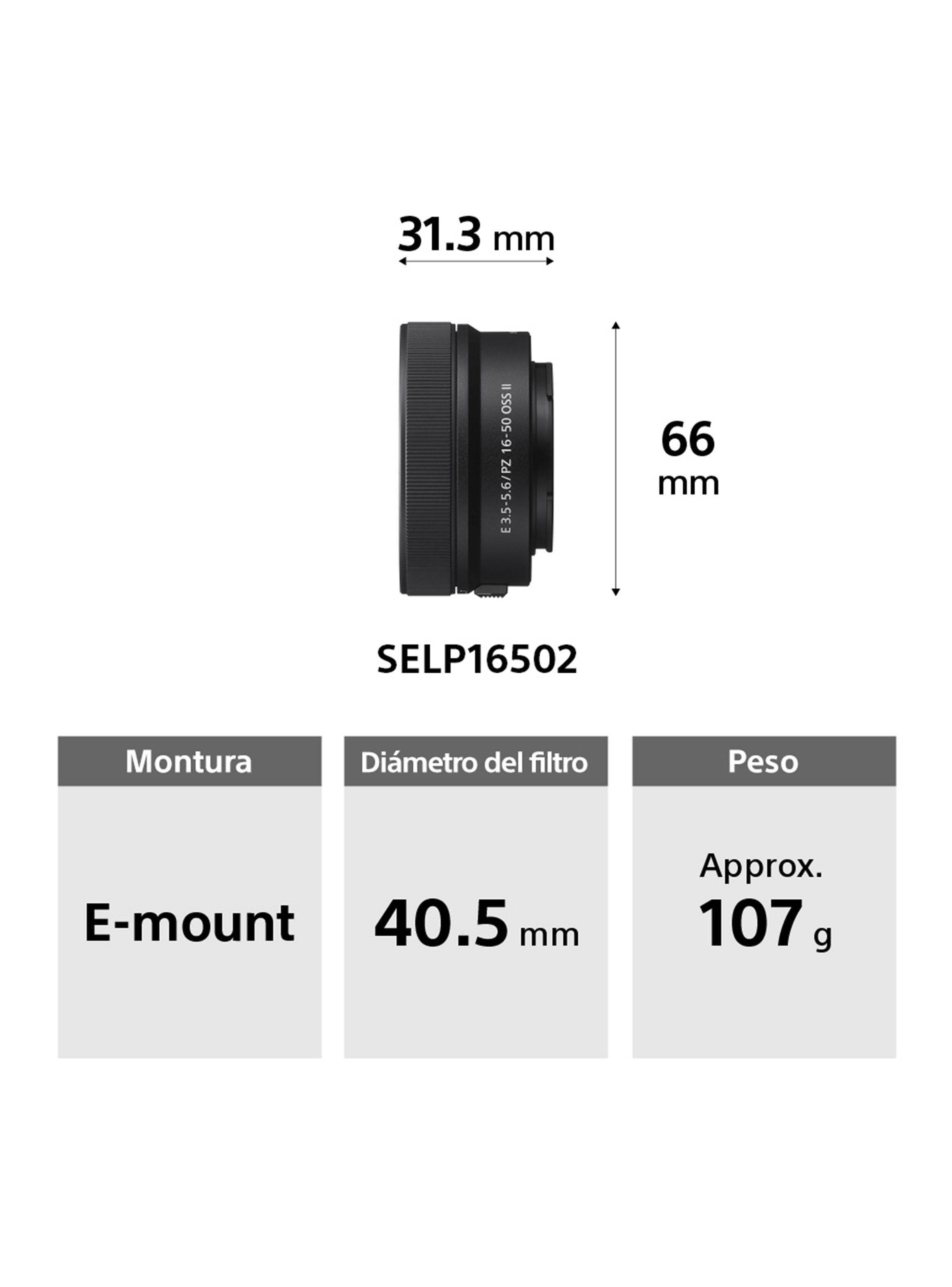 Cámara Profesional Digital Mirrorless APS-C ILCE-6100X + Lente SELP16502 + Lente SEL55210-5