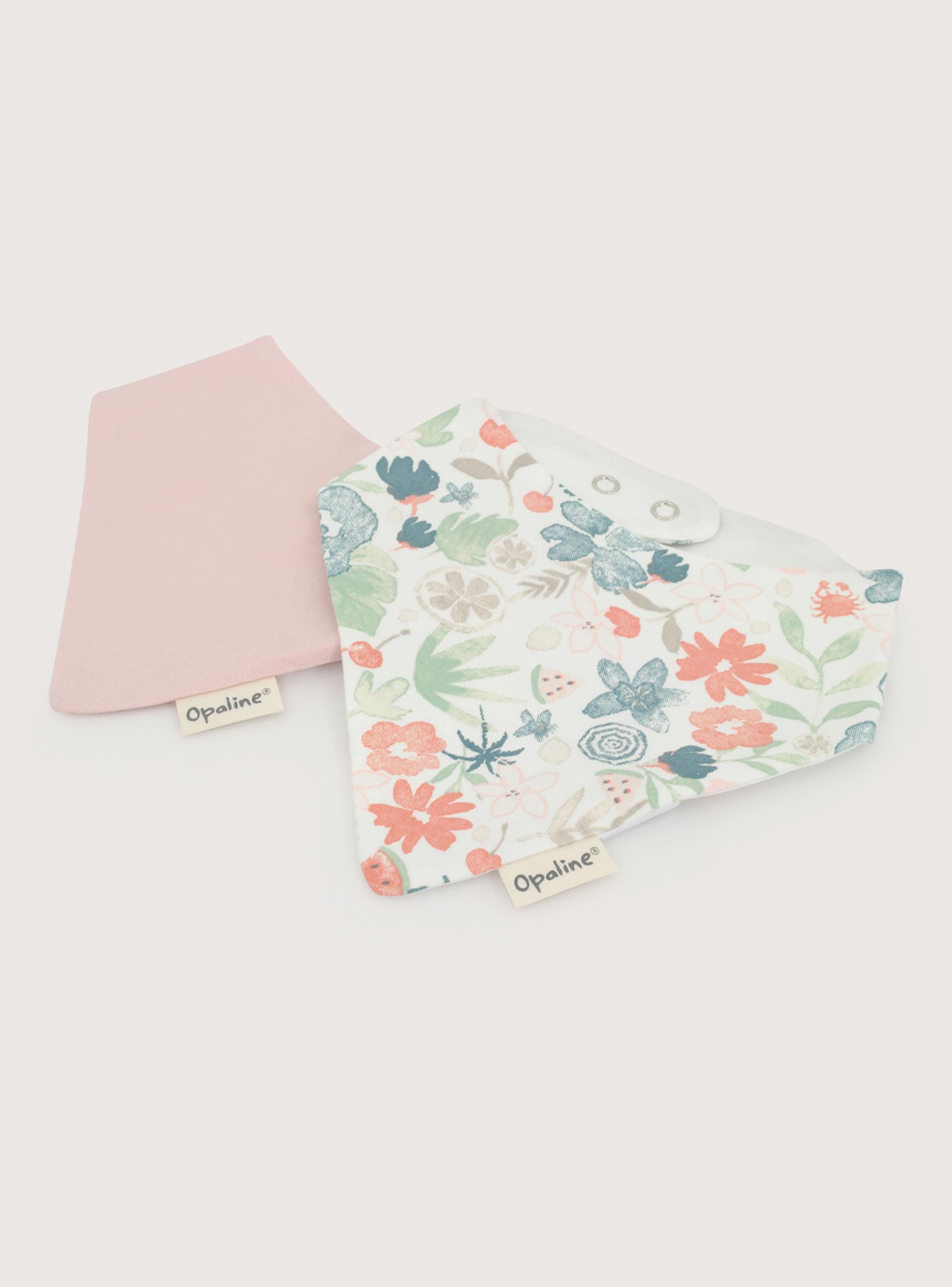 Babero Bandana Liso y Floral Niña-0