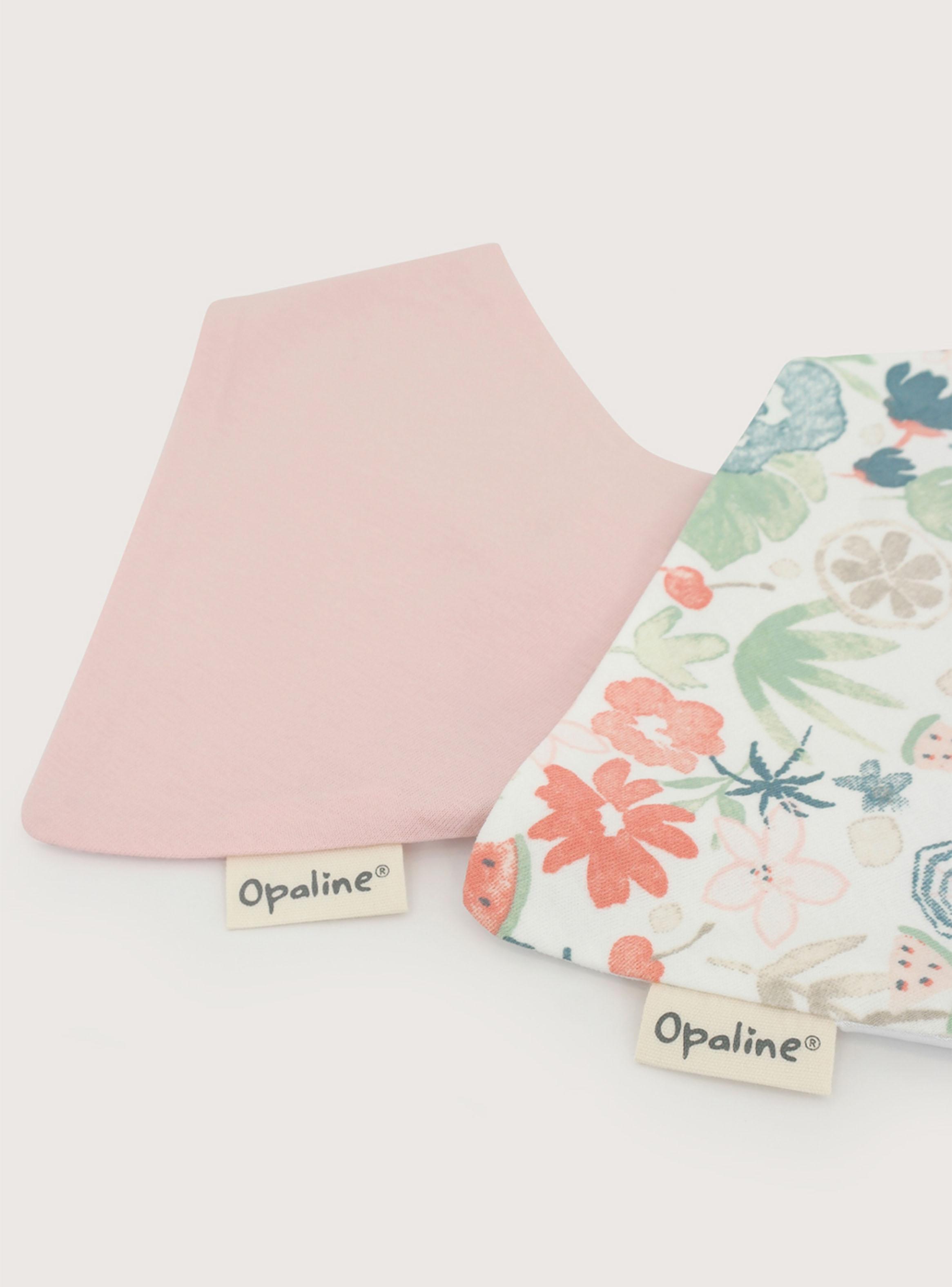 Babero Bandana Liso y Floral Niña-2