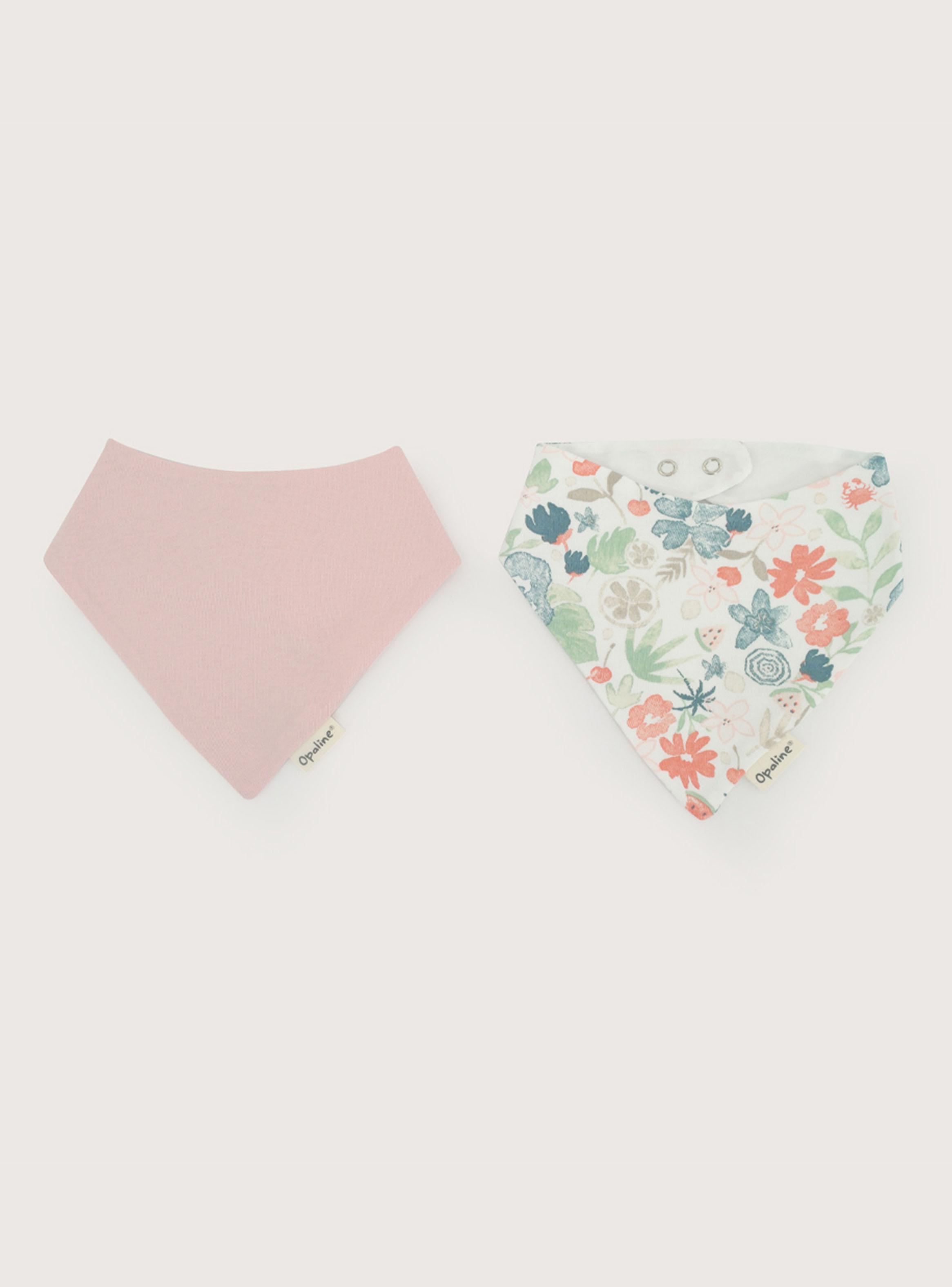 Babero Bandana Liso y Floral Niña-1