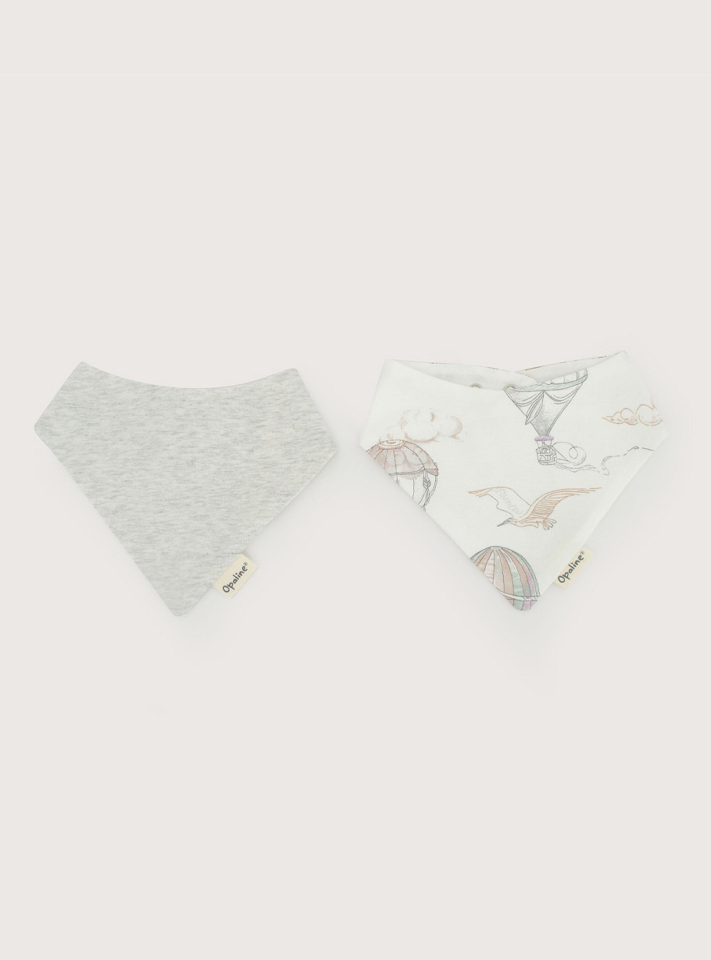 Babero Bandana Liso y Globo Aerostático para Niñas y Niños-1
