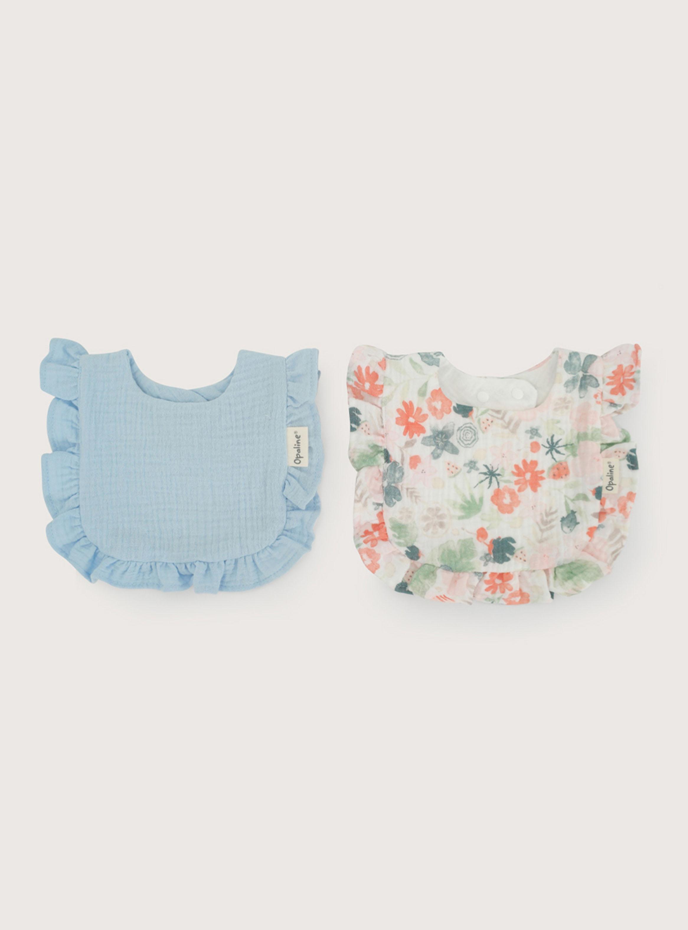 Pack Babero Vuelos Liso y Floral Niña-0