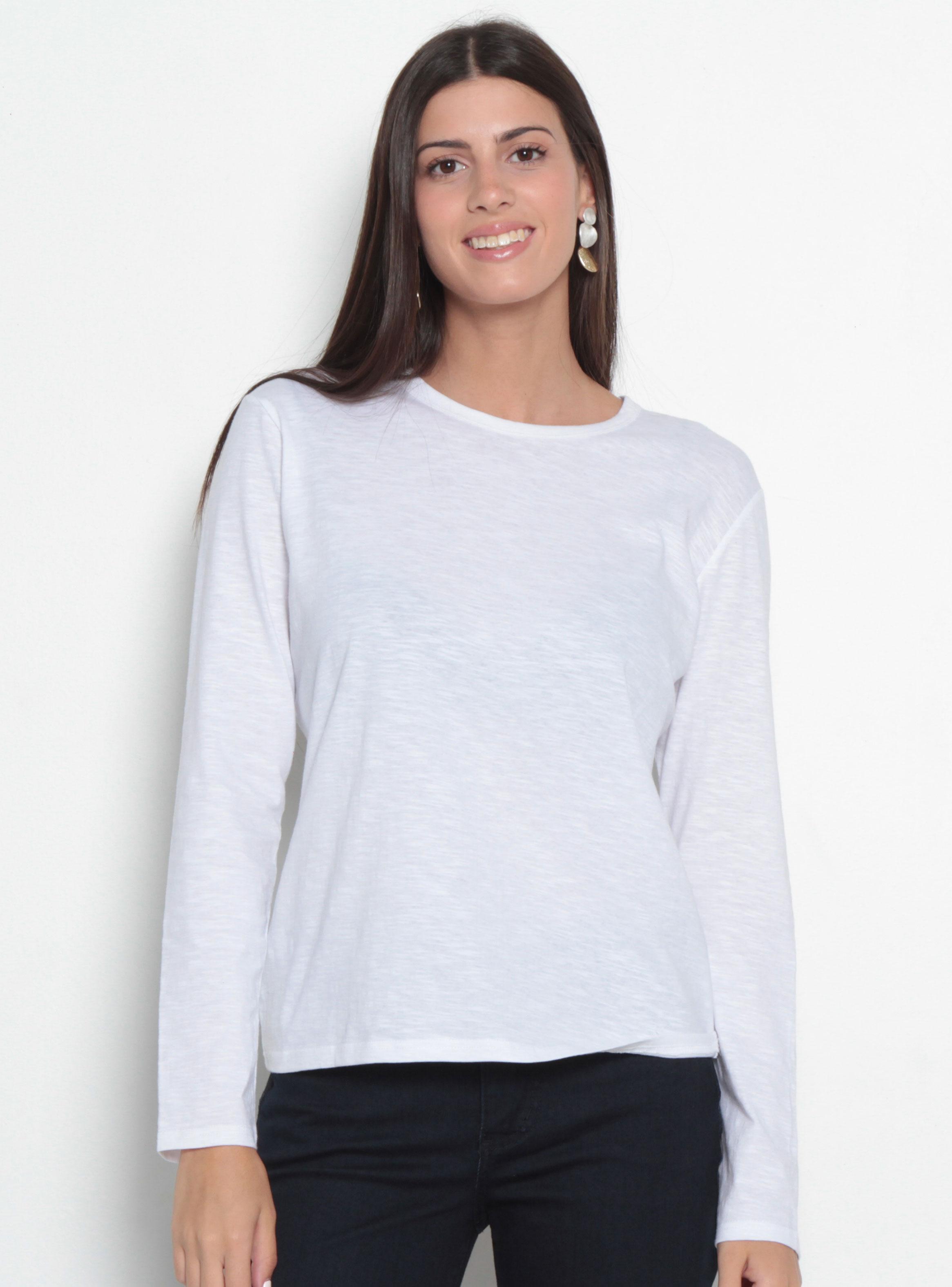 Polera Manga Larga Escote V-0