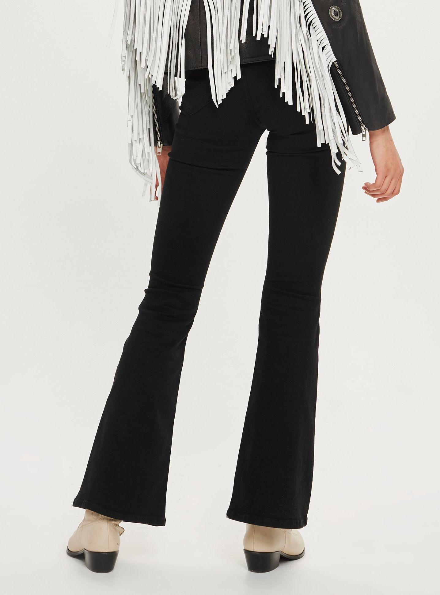 Jeans Jamie Flare Black Largo 32 Topshop-1
