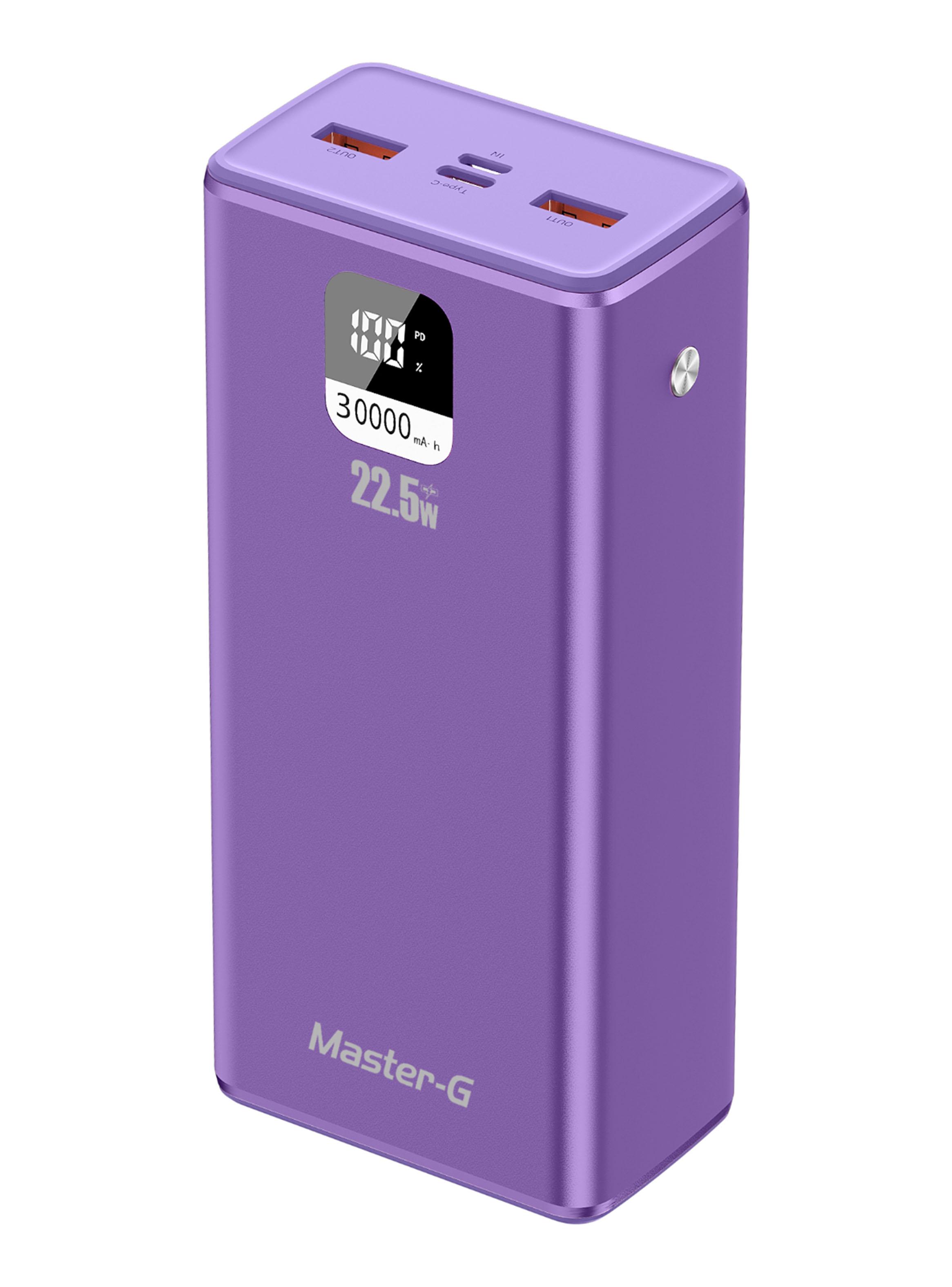 Batería Externa Power Bank 30.000 mAh 22.5W UCP30MPD Morado-1