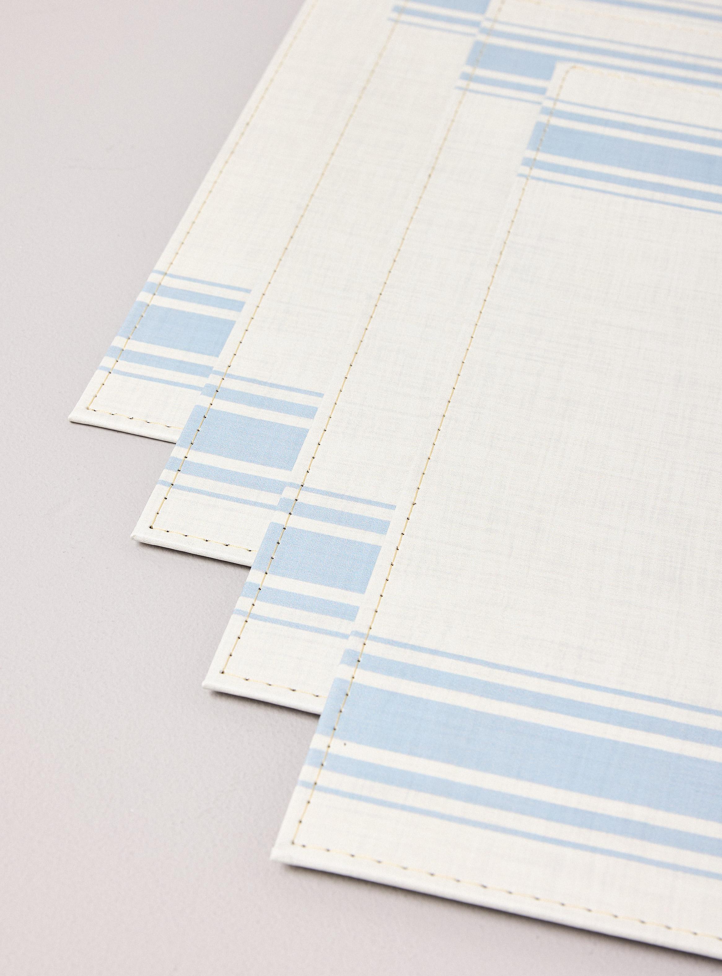 Pack 4 Individuales Rayas Azul 42x32 cm-2