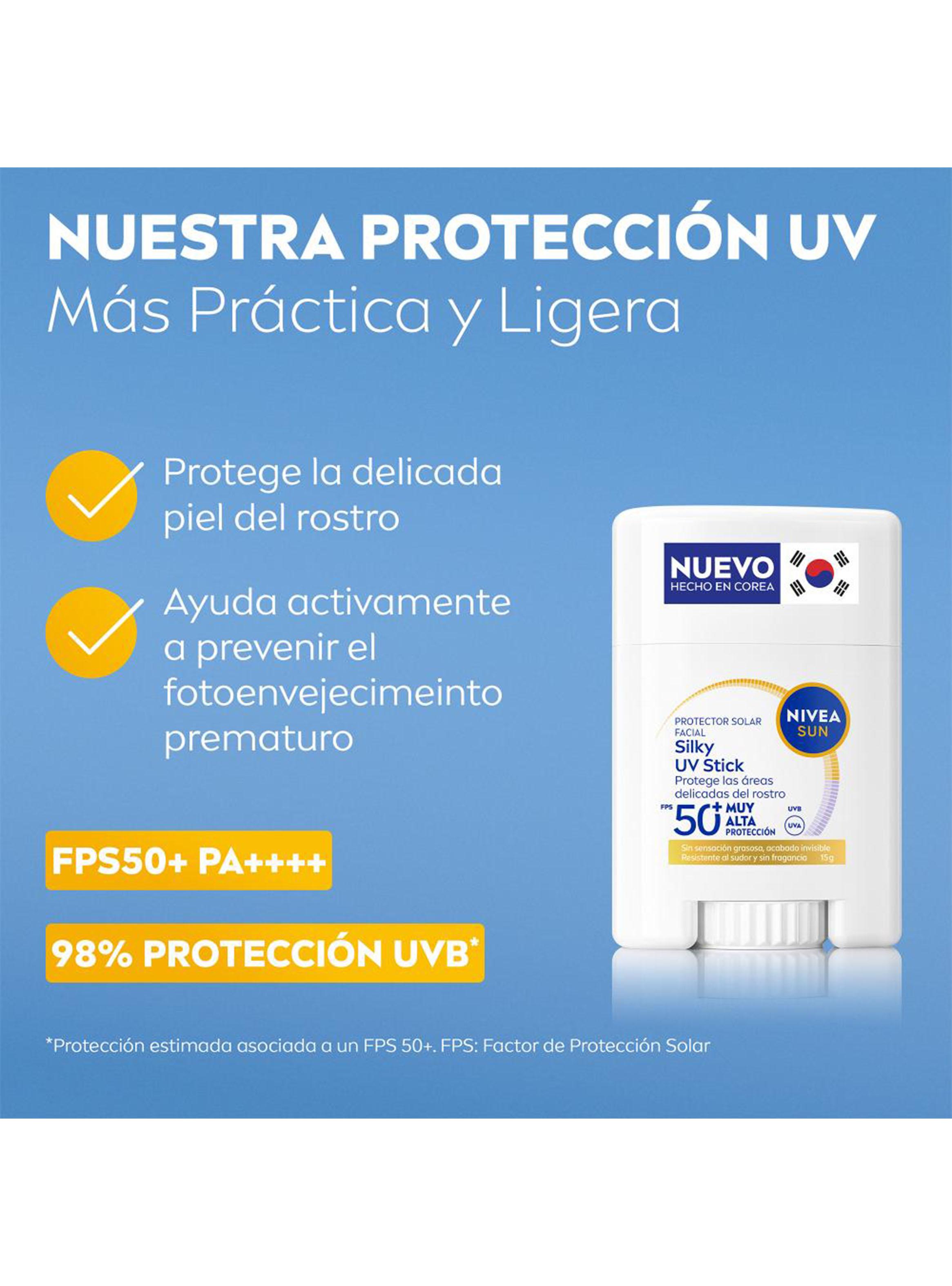 Protector Solar Facial Nivea Sun UV Stick Barra SPF50+ 15 g-2