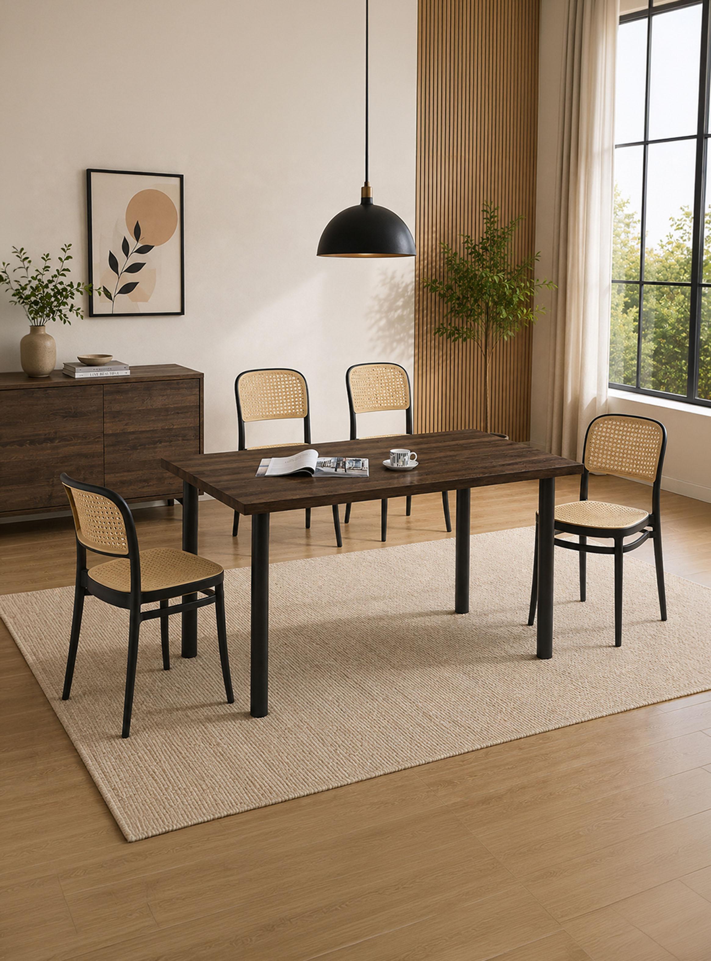Comedor Alma Duna 4 Sillas Café-0