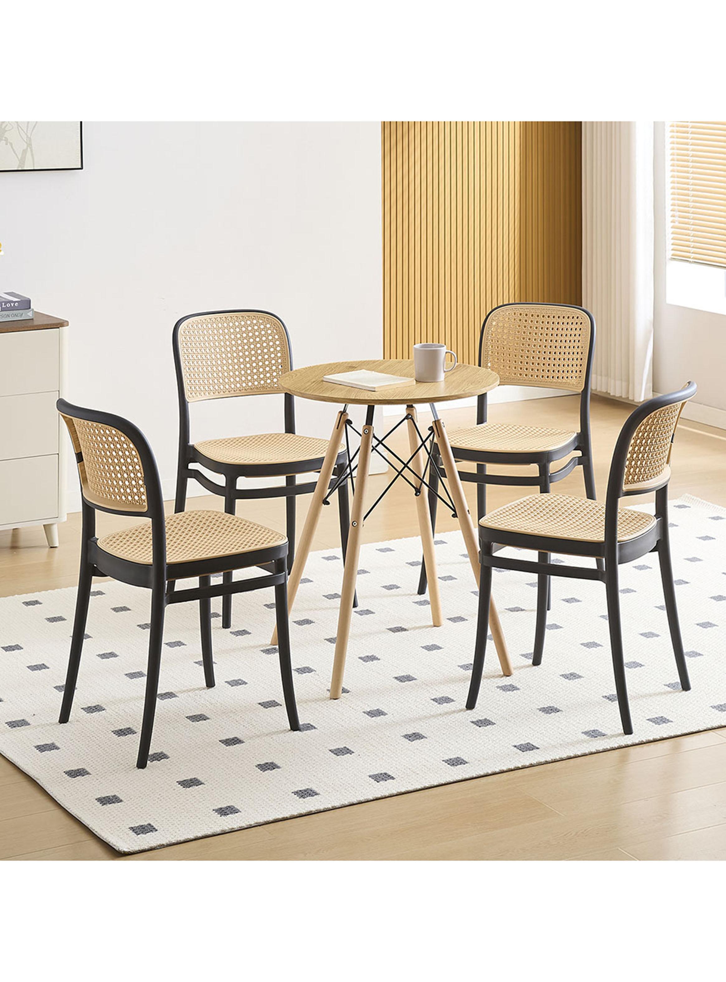 Comedor Loft Duna 4 Sillas Café-3