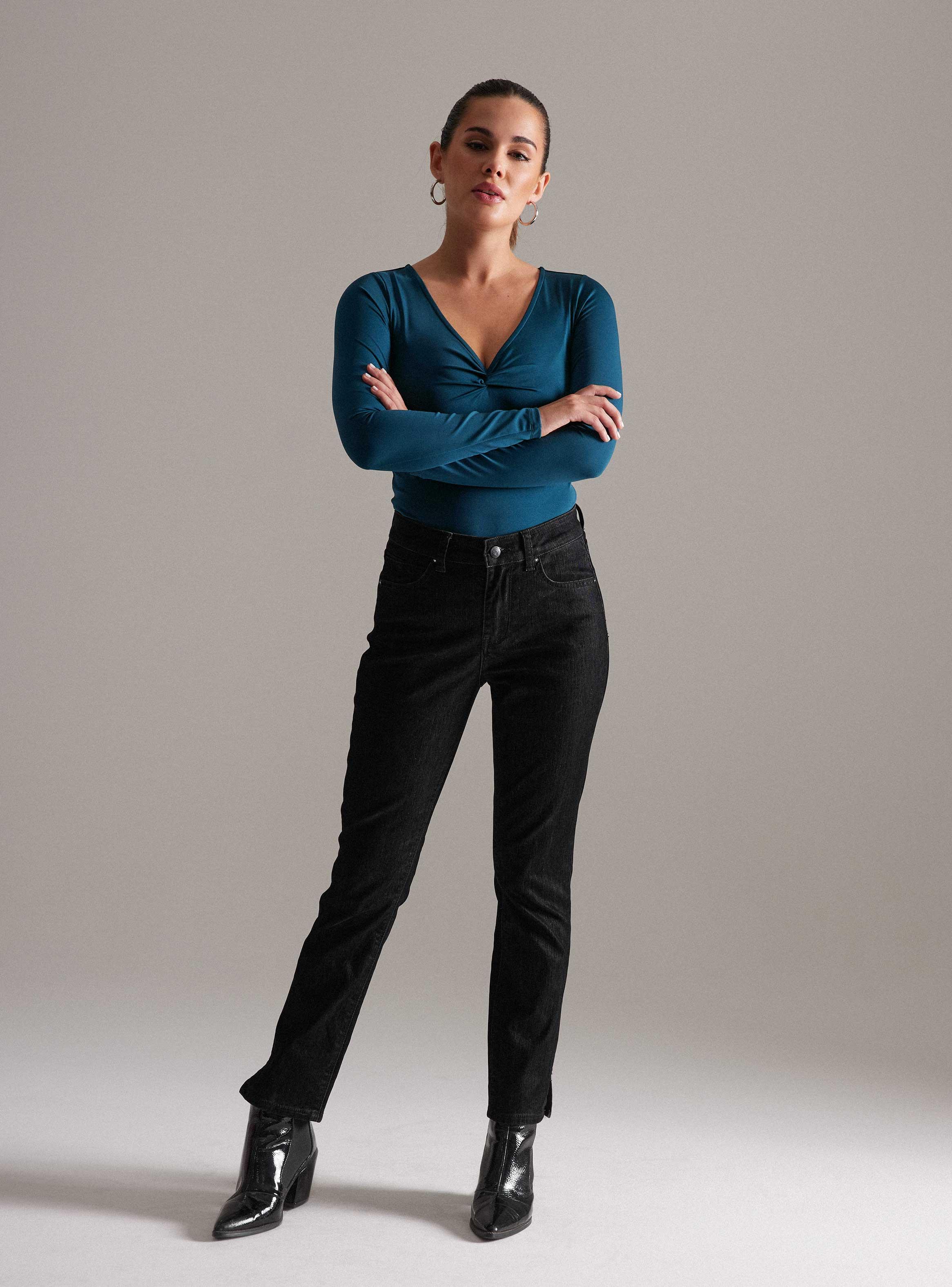 Jeans Superficie Terciopelo Negro-4