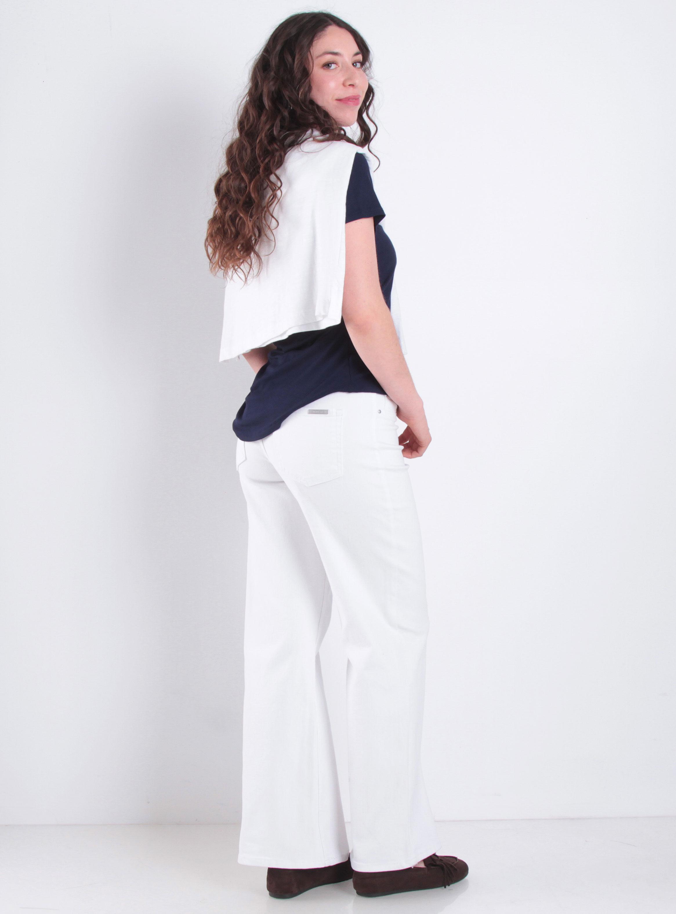 Jeans Wide Leg Tiro Alto Pretina Pk44-4