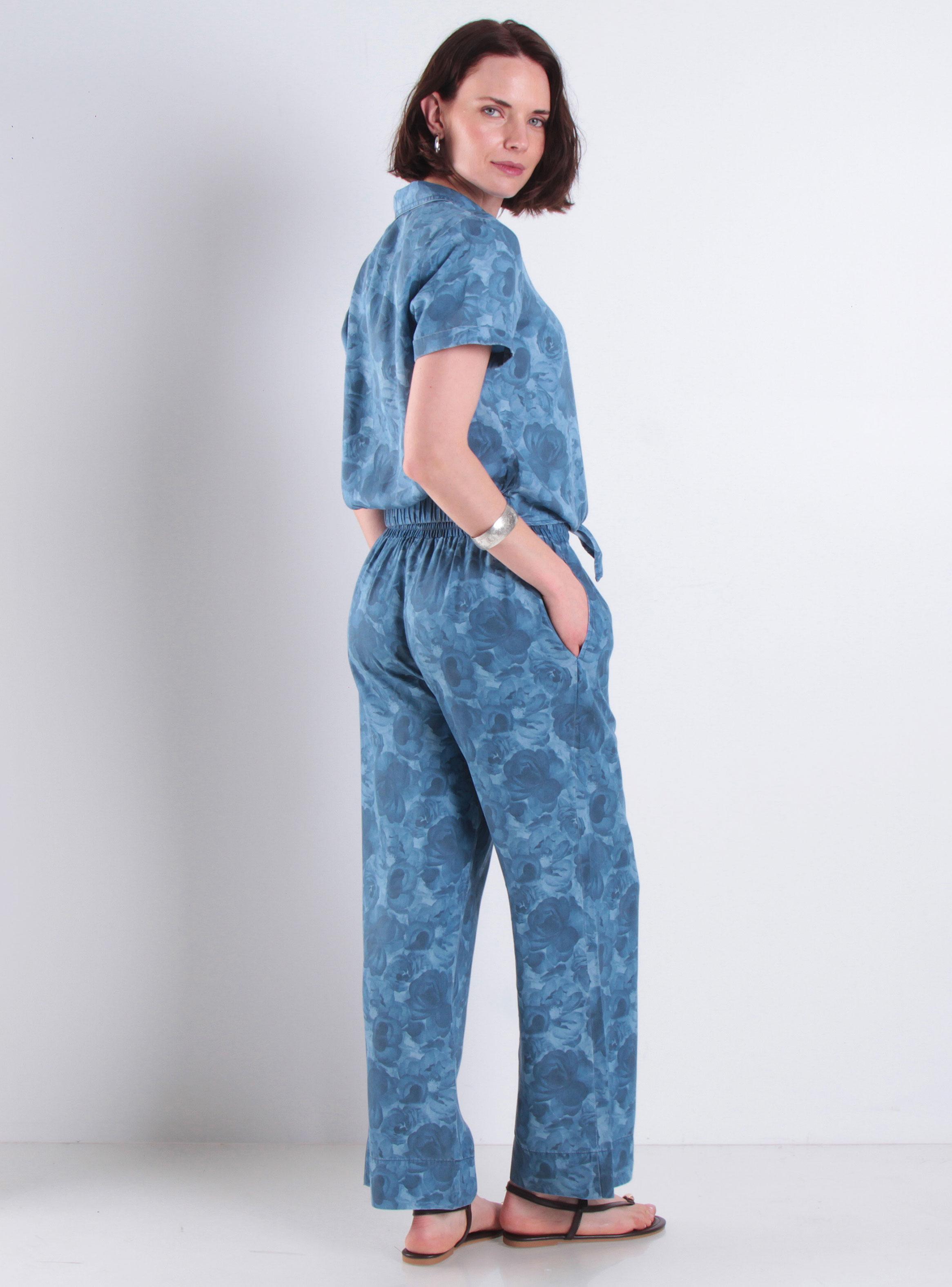Pantalón Estampado Wide Leg Tiro Alto Pretina-4