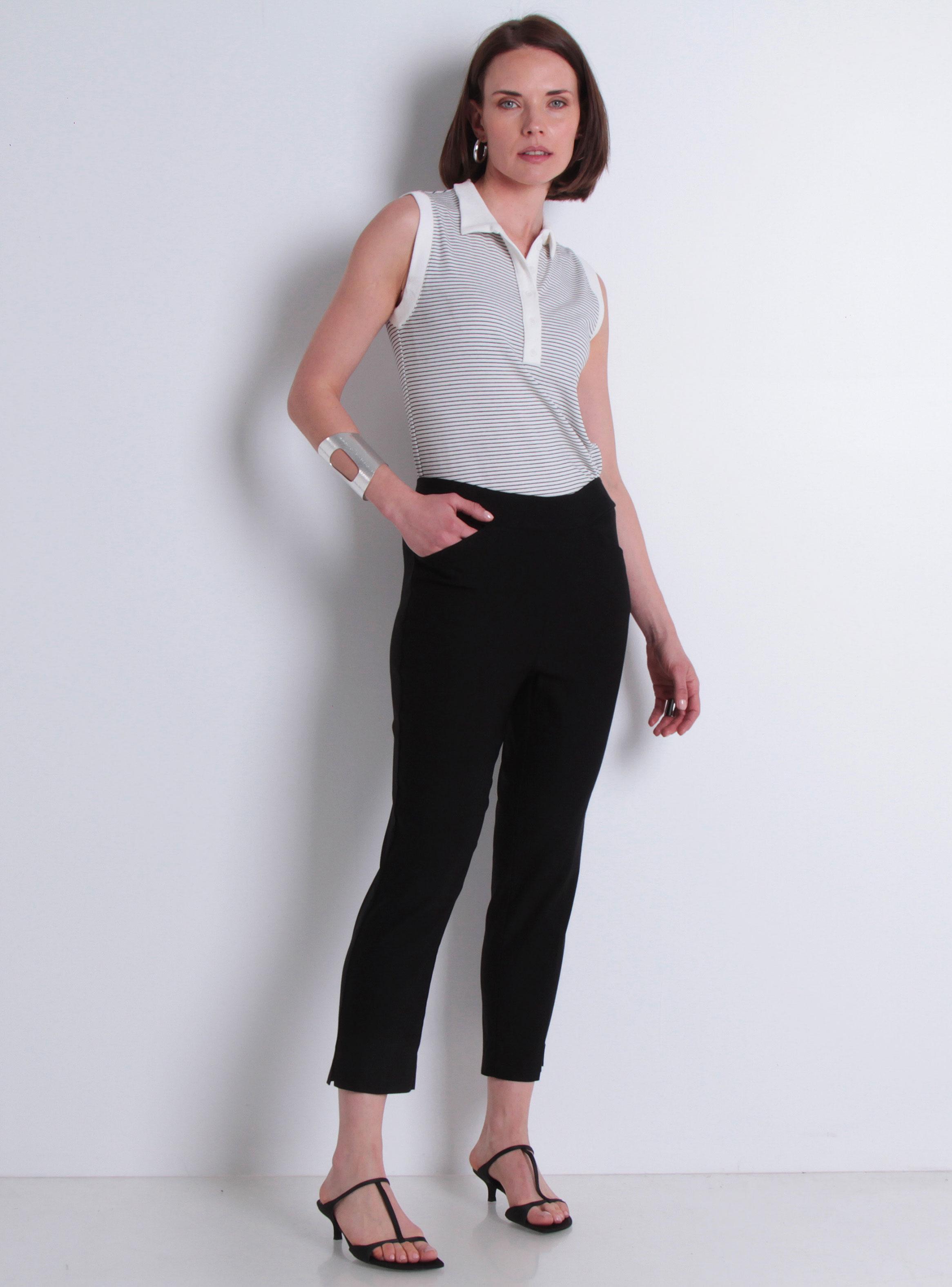 Pantalón Crop Tiro Alto Pretina Media Elasticada 1582-4