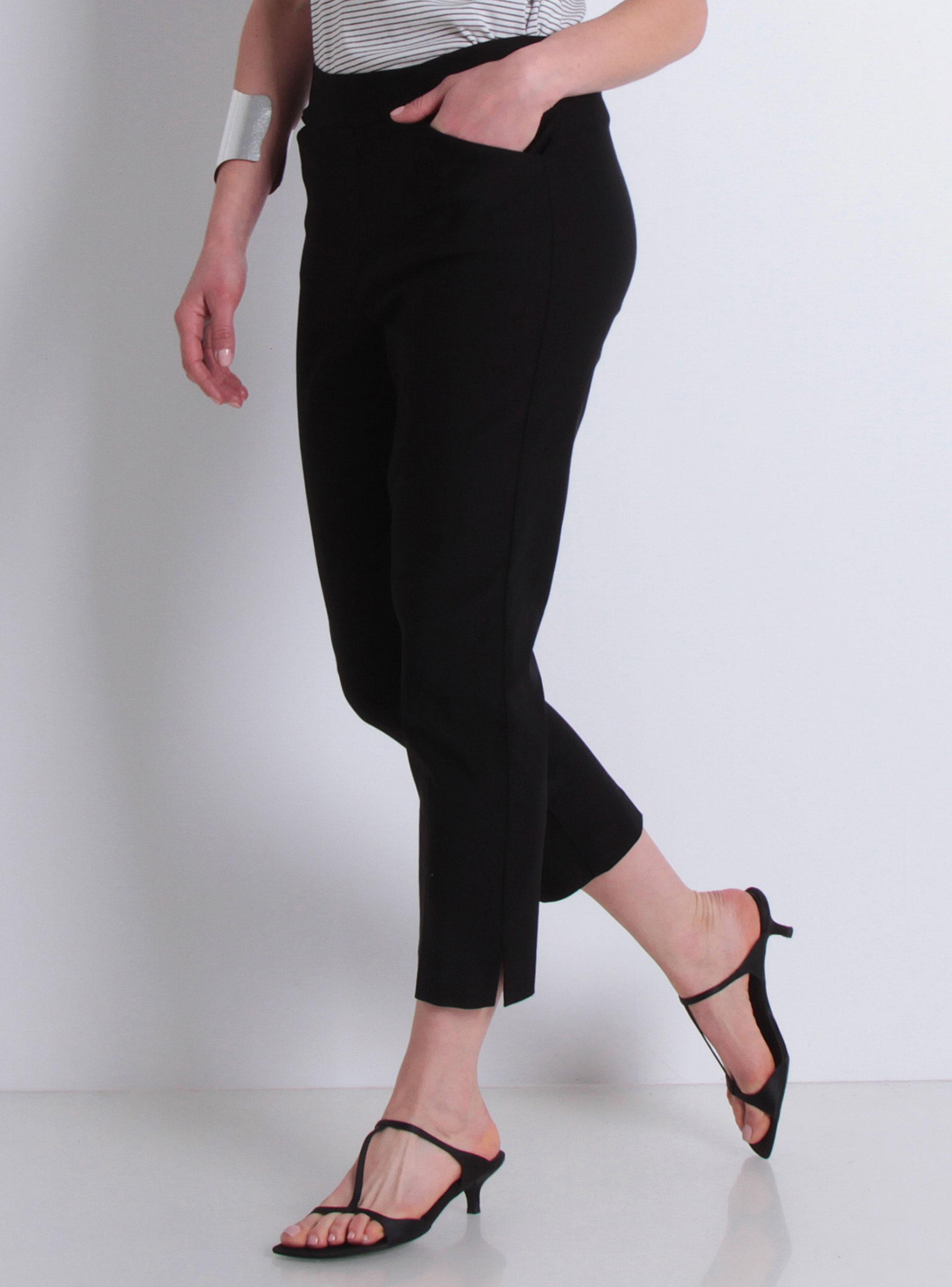 Pantalón Crop Tiro Alto Pretina Media Elasticada 1582-2